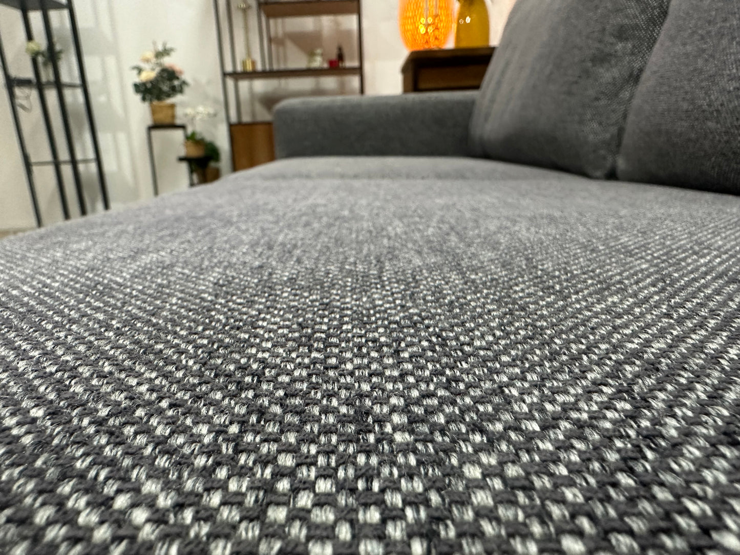 Grijze Hoekbank ~ Losse Rugkussens Met Afneembare Hoezen