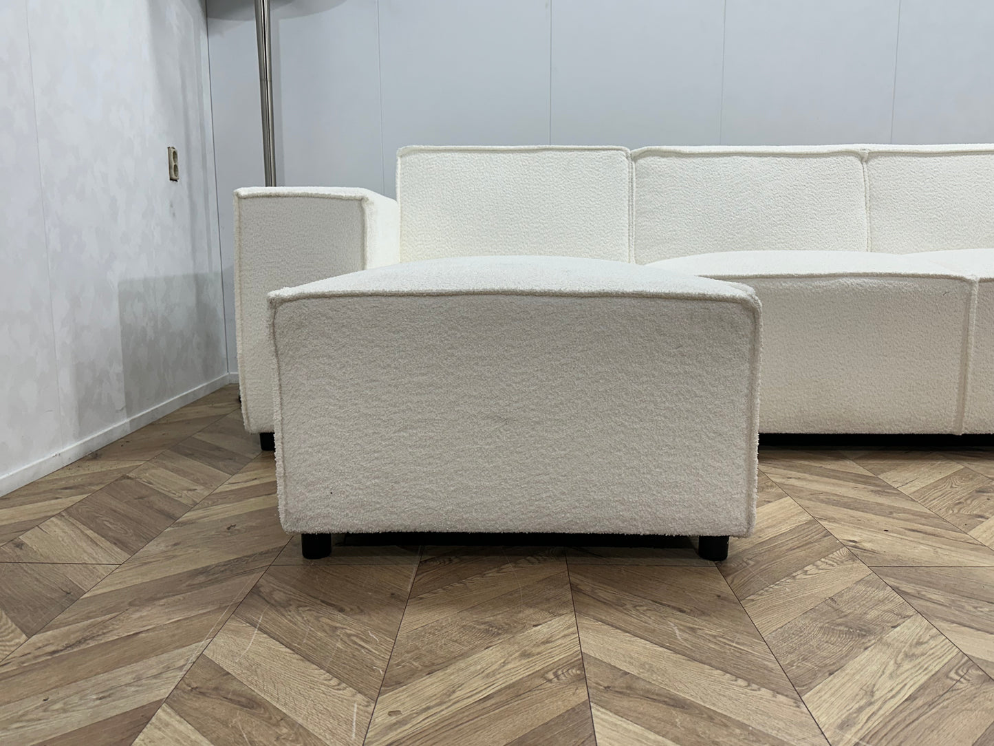 Witte Bloucé Stoffen U Bank ~ Vaste Kussens