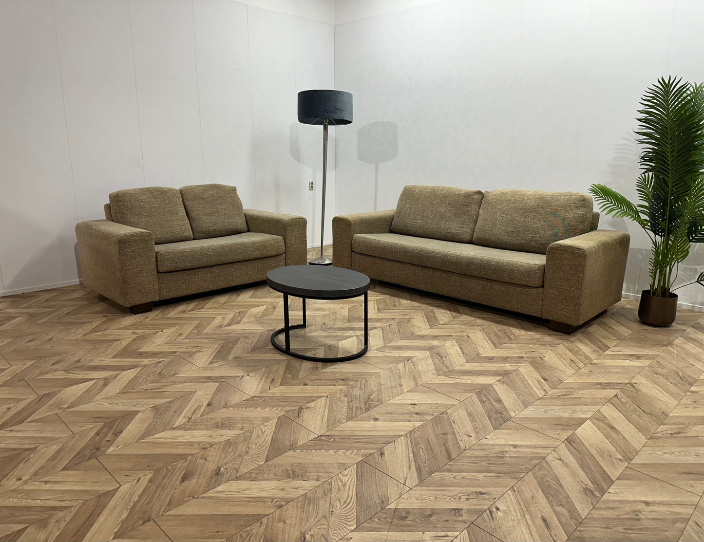 Beige Banken Set ~ Losse Kussens Met Afneembare Hoezen
