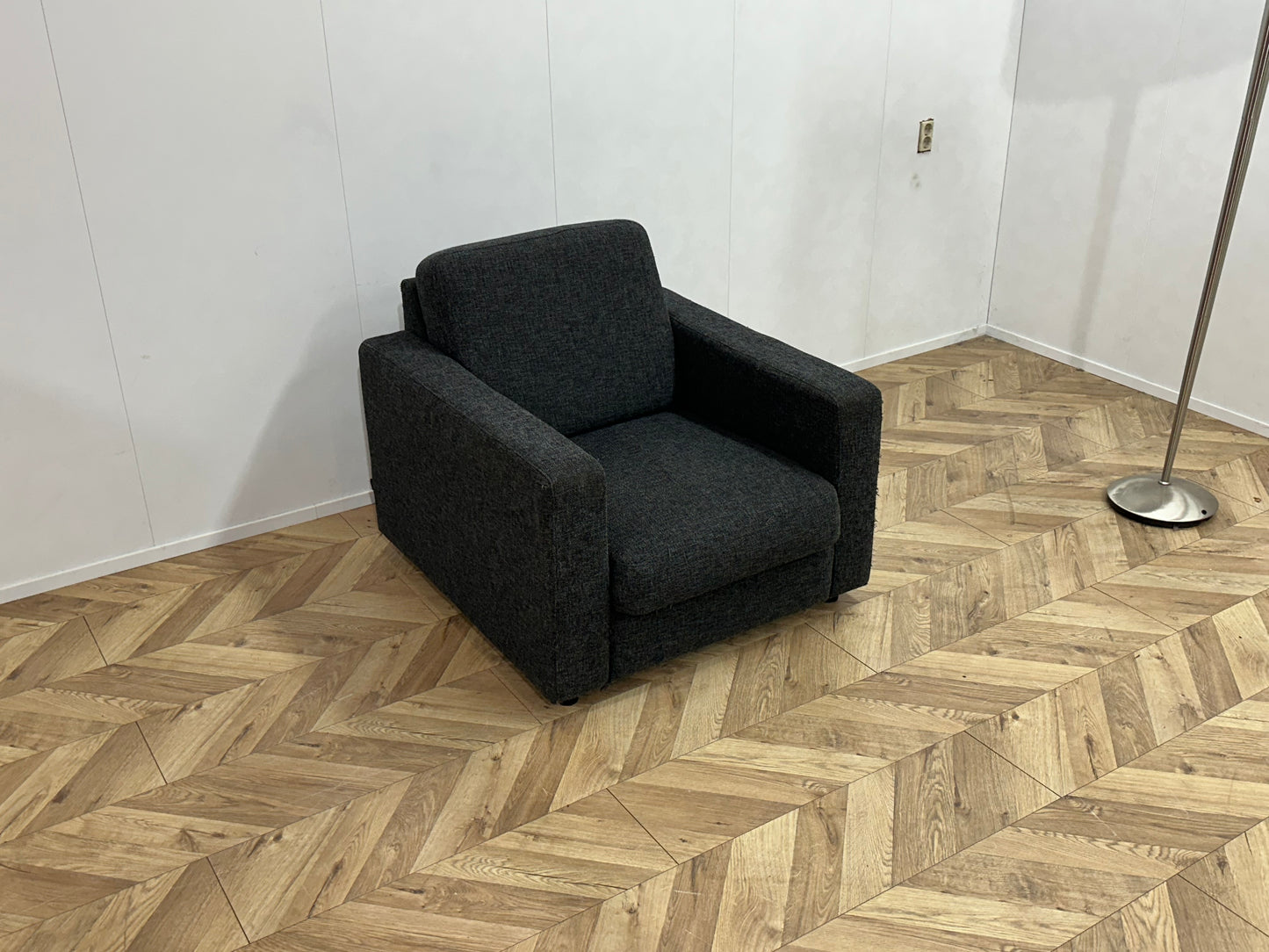 N-Joy Antraciet 2,5-Zits Bank Inc. Fauteuil ~ Vaste Kussens