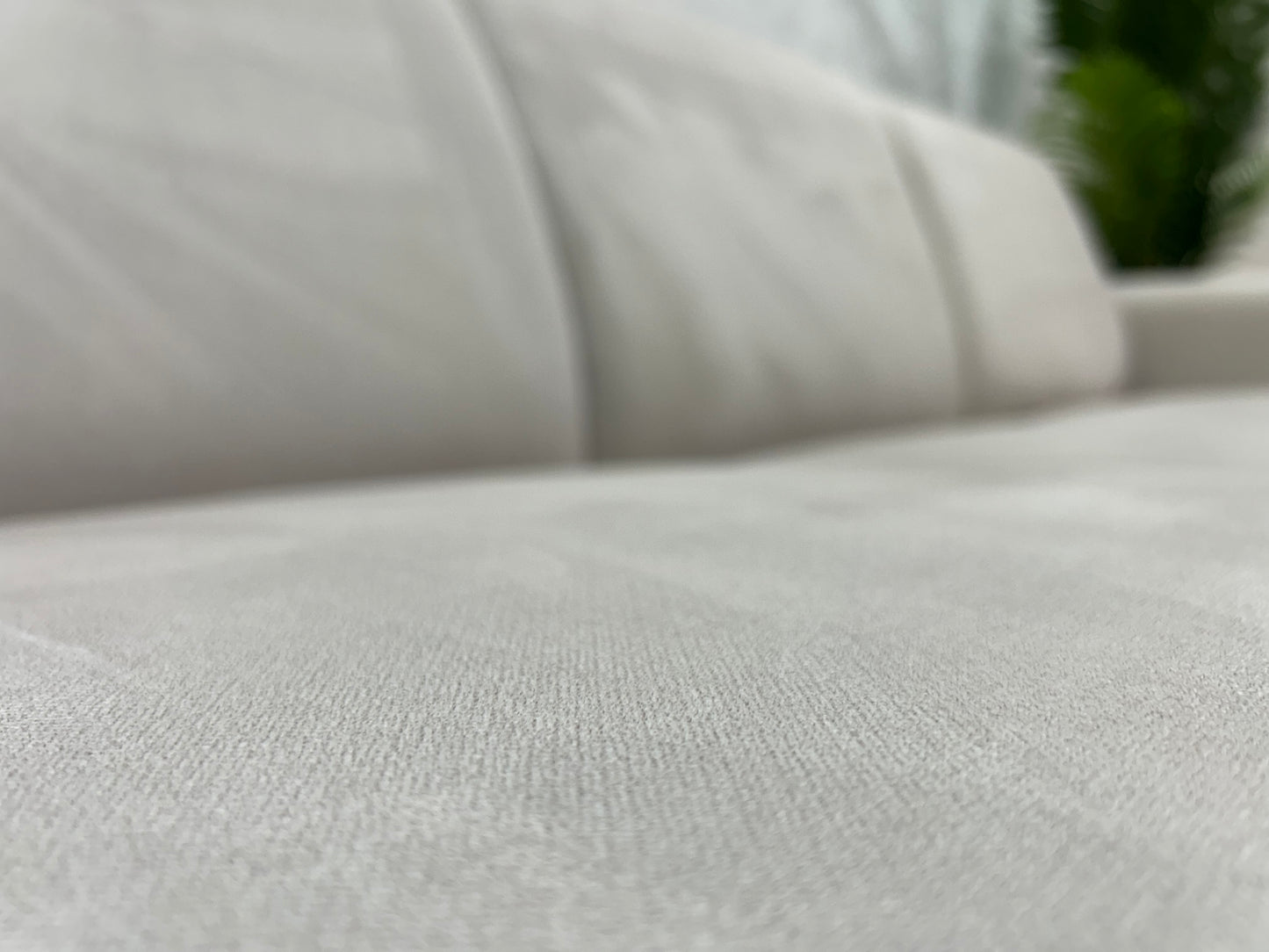 Witte Hoekbank ~ Vaste Kussens