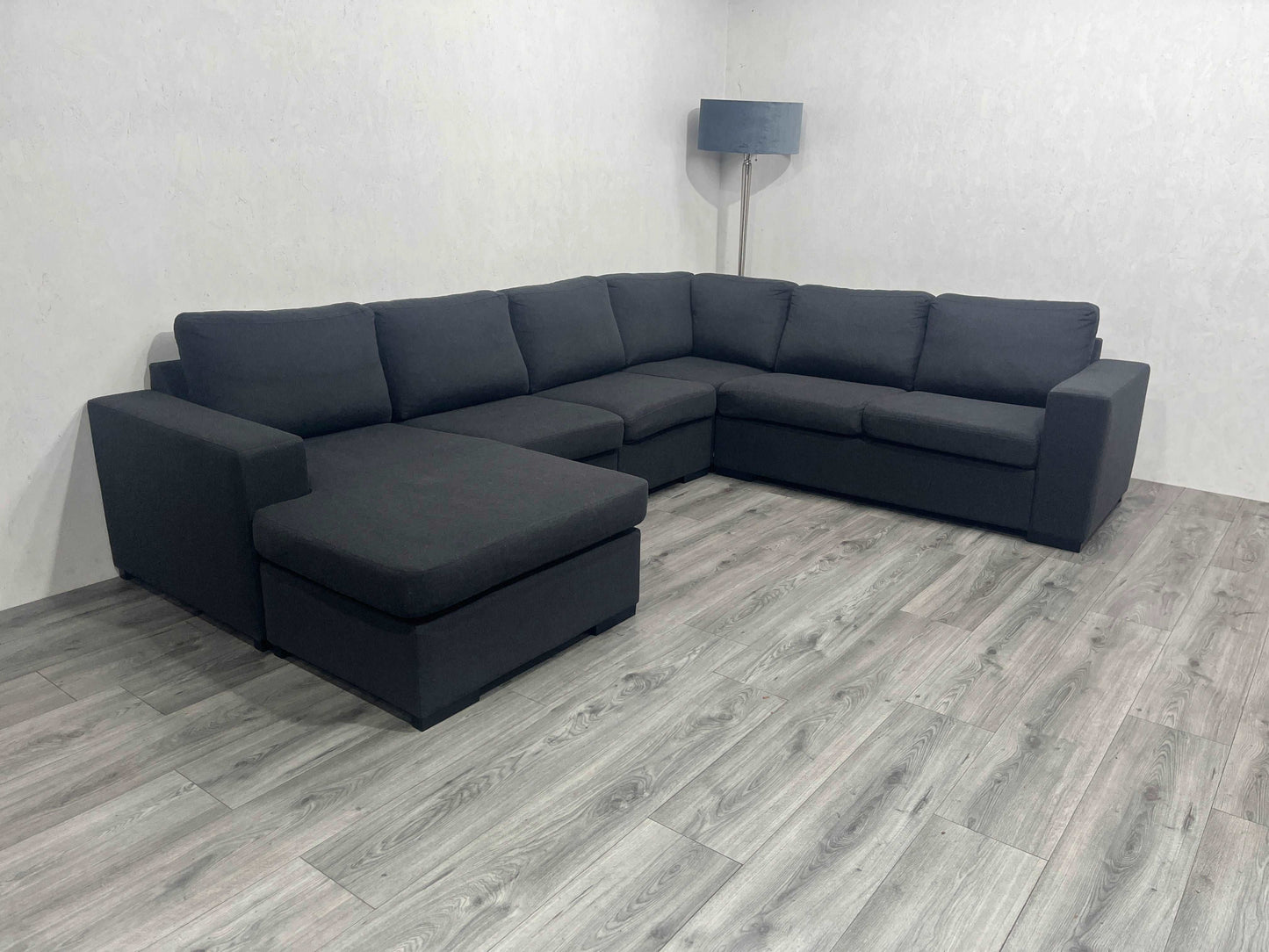 Antraciet U Bank ~ Losse Kussens