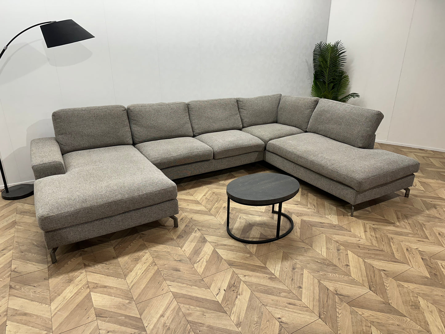 Licht Grijze U Bank ~ Losse Kussens Met Afneembare Hoezen
