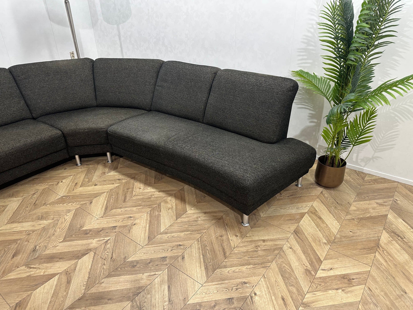Antraciet Design Hoekbank Inc Hocker ~ Nieuwstaat
