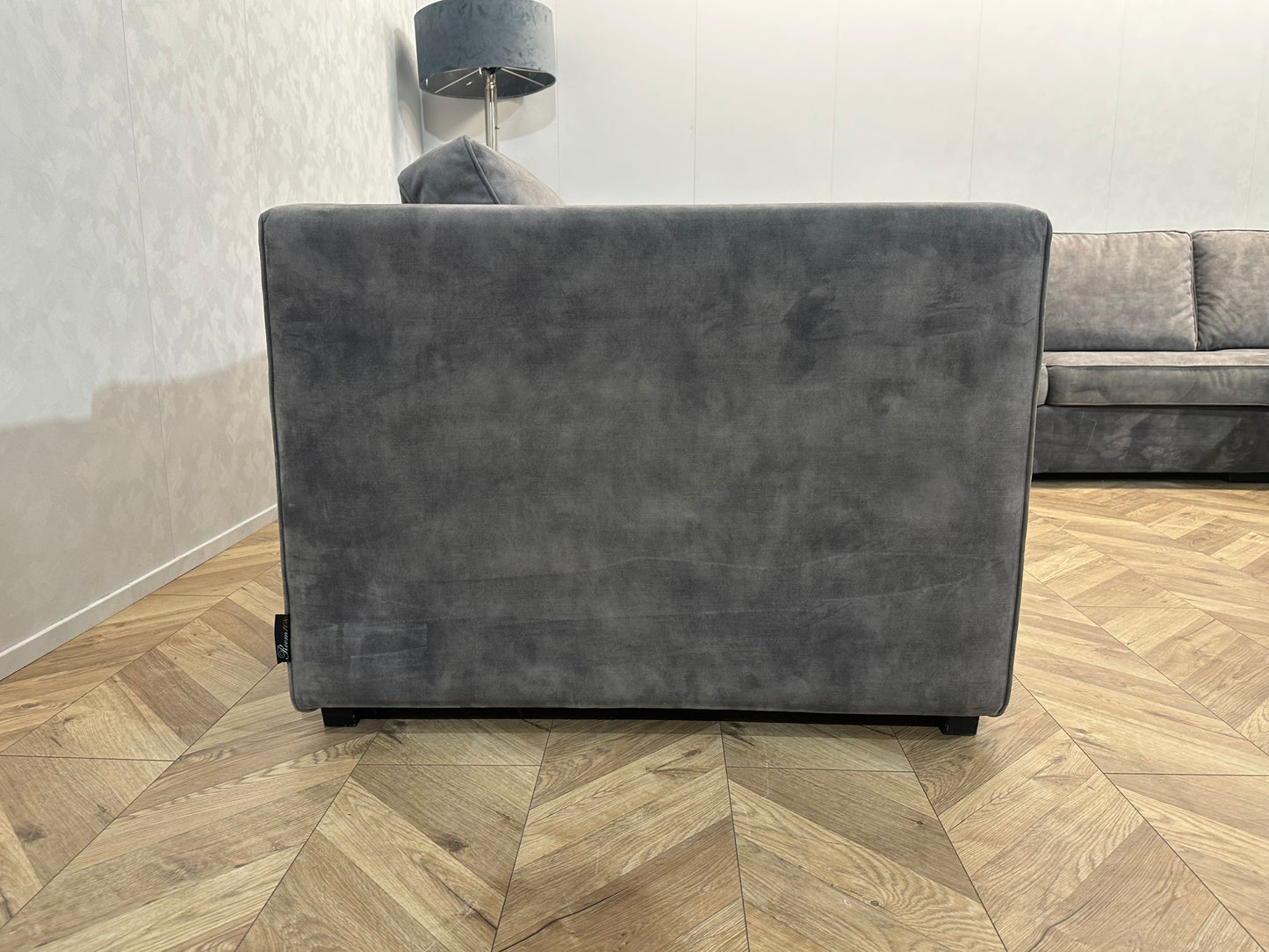 Room108 Grijze Ruime Velvet U Bank ~ Nieuwstaat