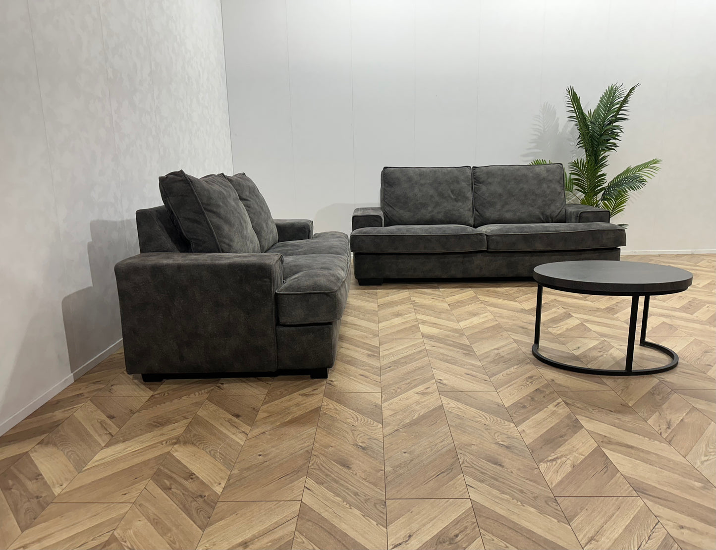 Urban Sofa Antraciet Velvet Banken Set ~ Nieuwstaat