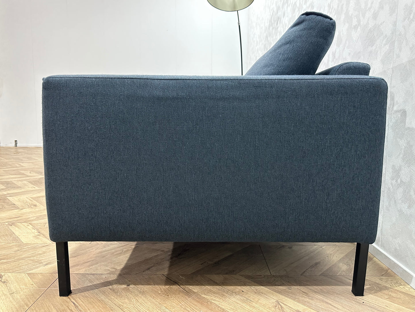 Blauwe Hoekbank ~ Losse Rugkussens Met Afneembare Hoezen