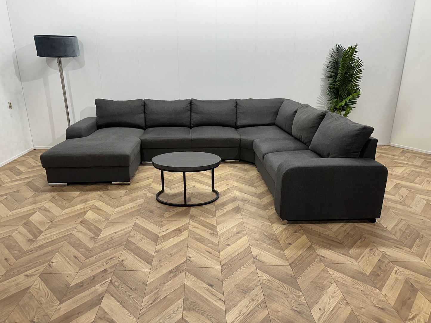 Antraciet U Bank ~ Losse Kussens
