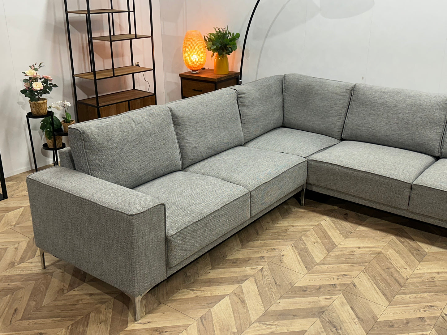 Licht Grijze U Bank ~ Losse Rugkussens Met Afneembare Hoezen