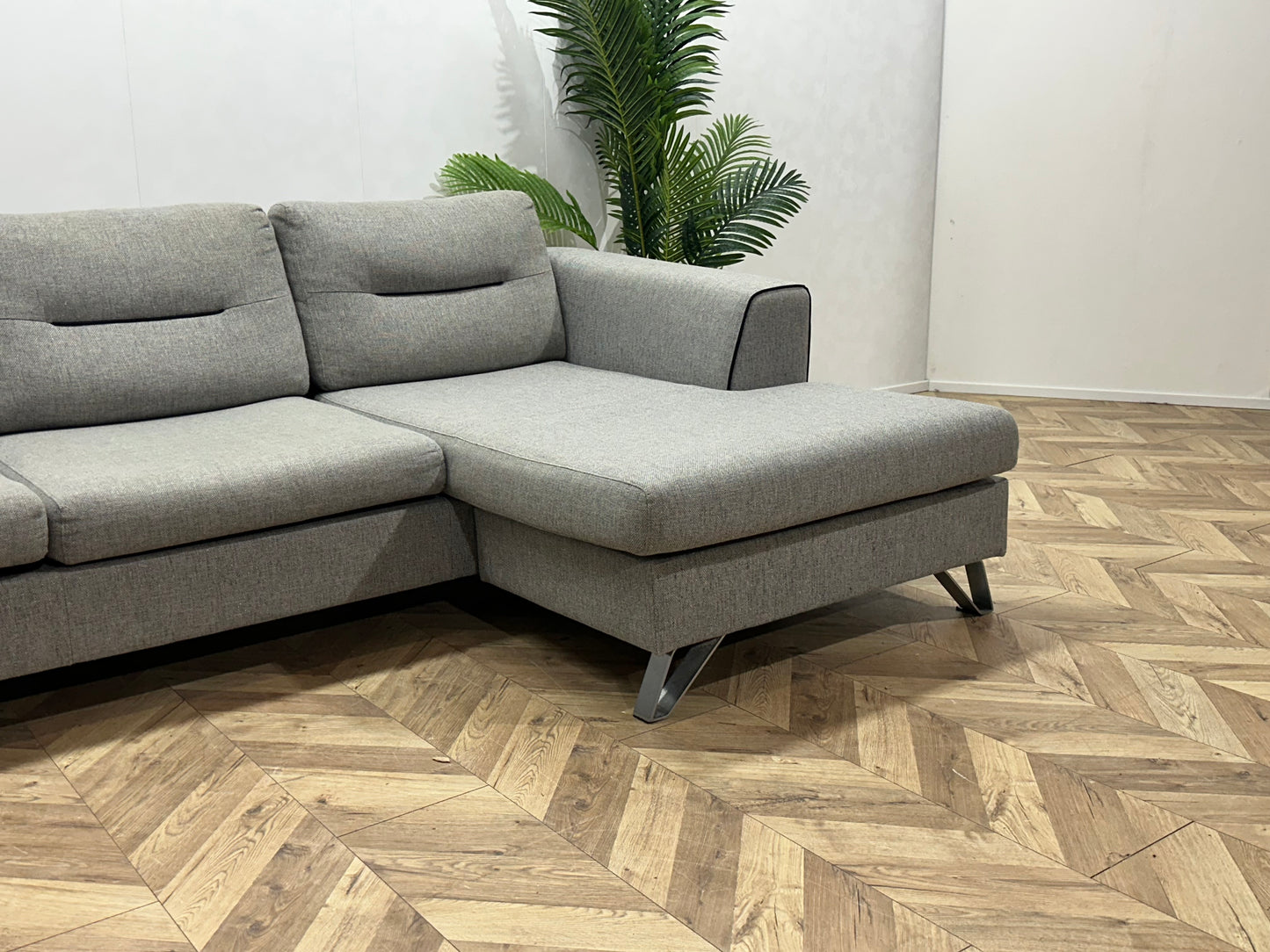 H&H Licht Grijze U Bank ~ Losse Kussens Met Afneembare Hoezen