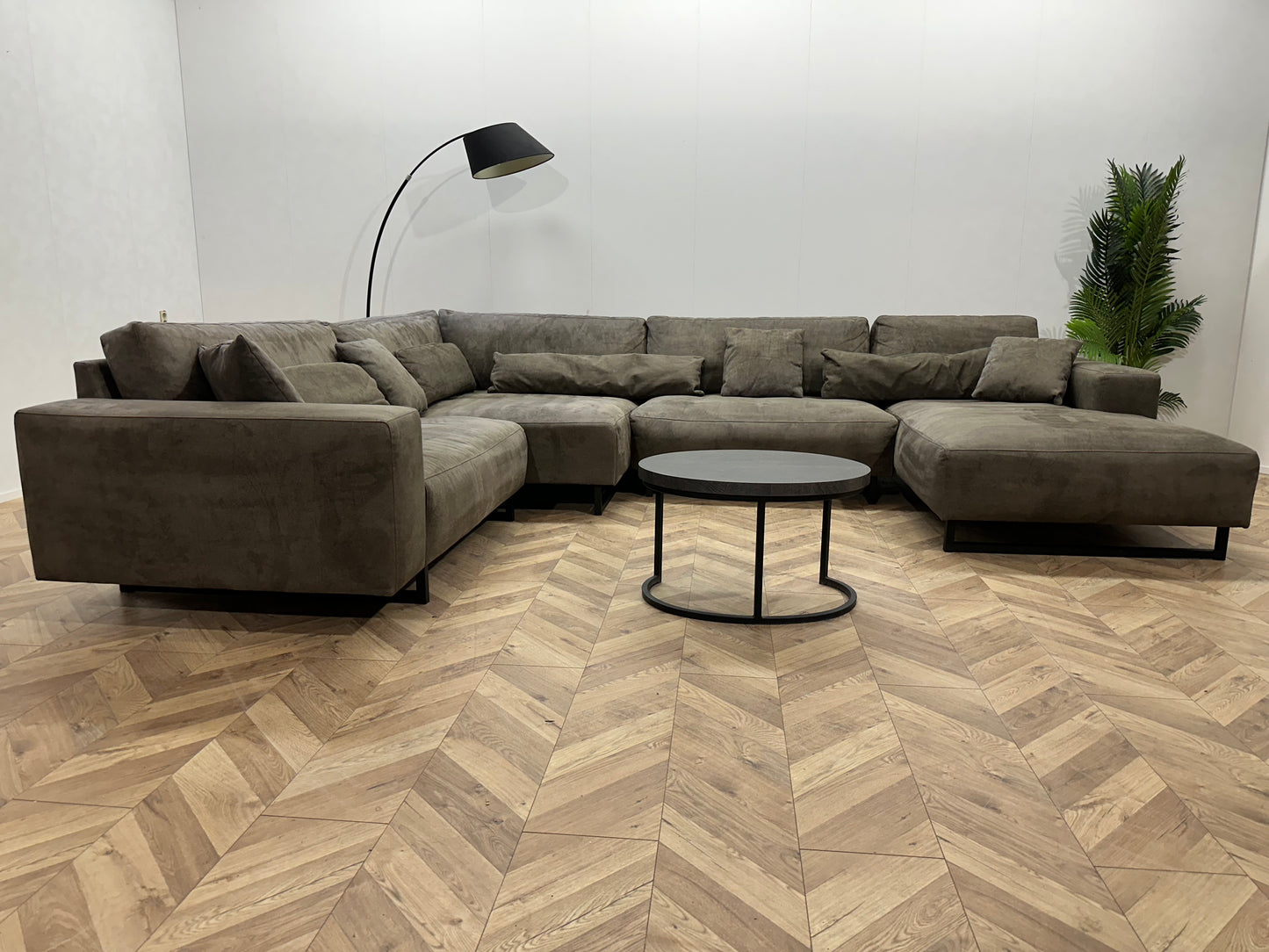 Suède Leather Look Leger Groene U Bank