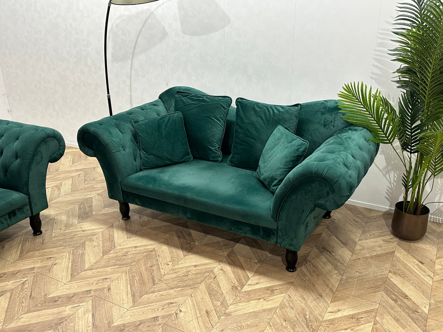 Groene Velvet Banken Set ~ Nieuwstaat