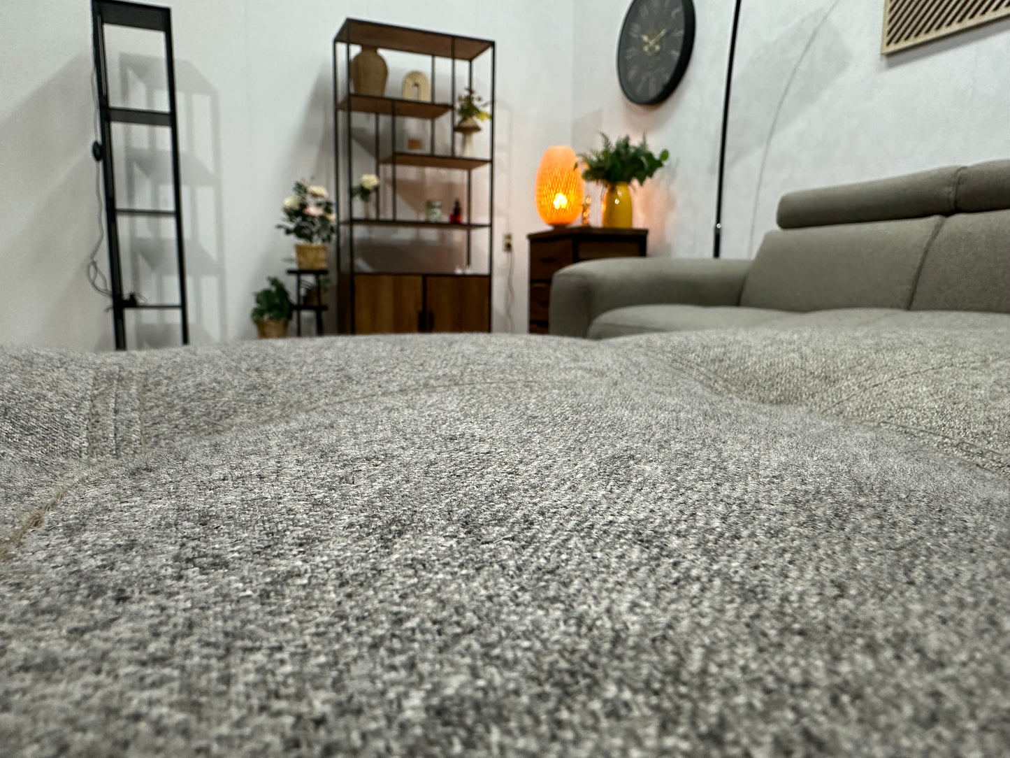 Licht Grijze Hoekbank ~ Verstelbare Hoofdsteunen