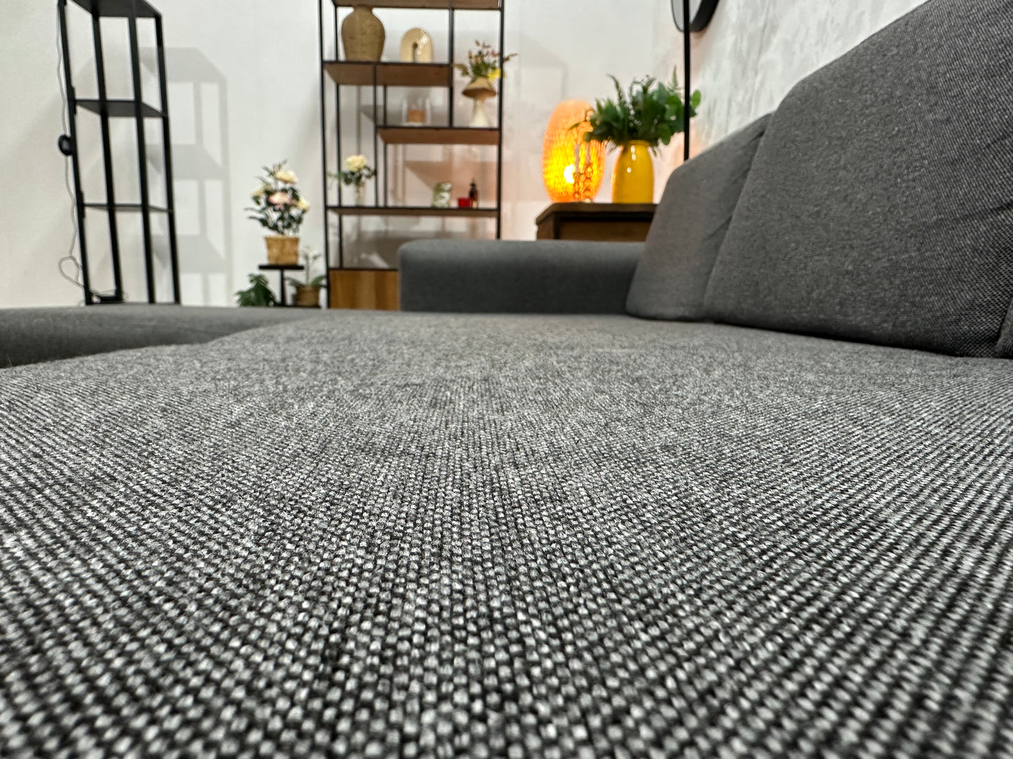 Grijze U Bank ~ Losse Rugkussens Met Afneembare Hoezen