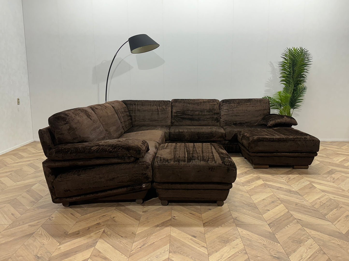 Umix Bruine Velvet U Bank ~ Vaste Kussens