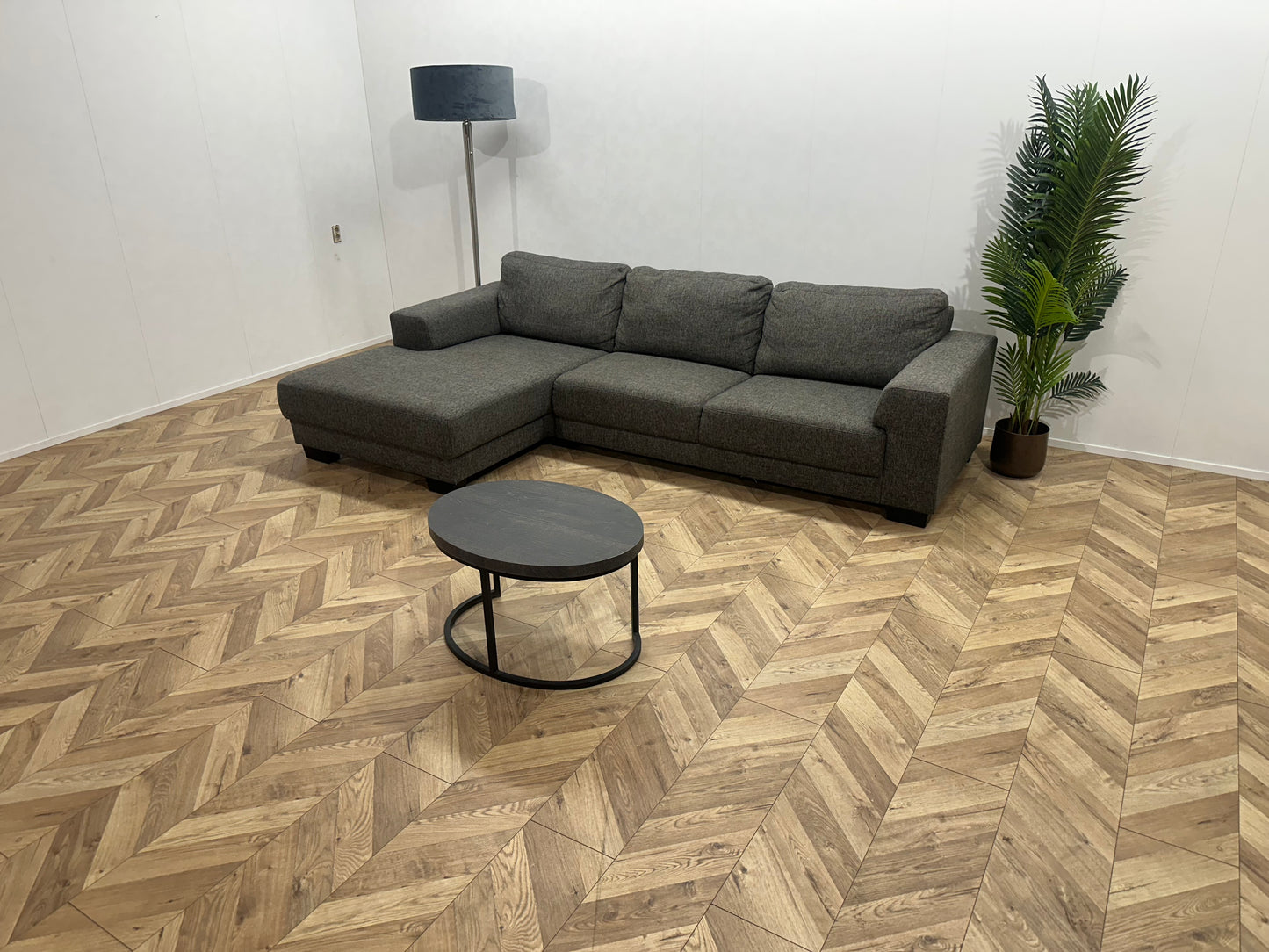 In.House Antraciet Hoekbank ~ Losse Rugkussens Met Afneembare Hoezen