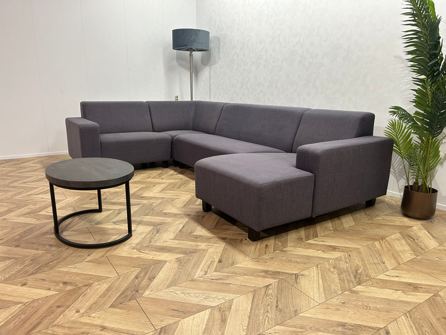 Antraciet U-Bank ~ Vaste Kussens