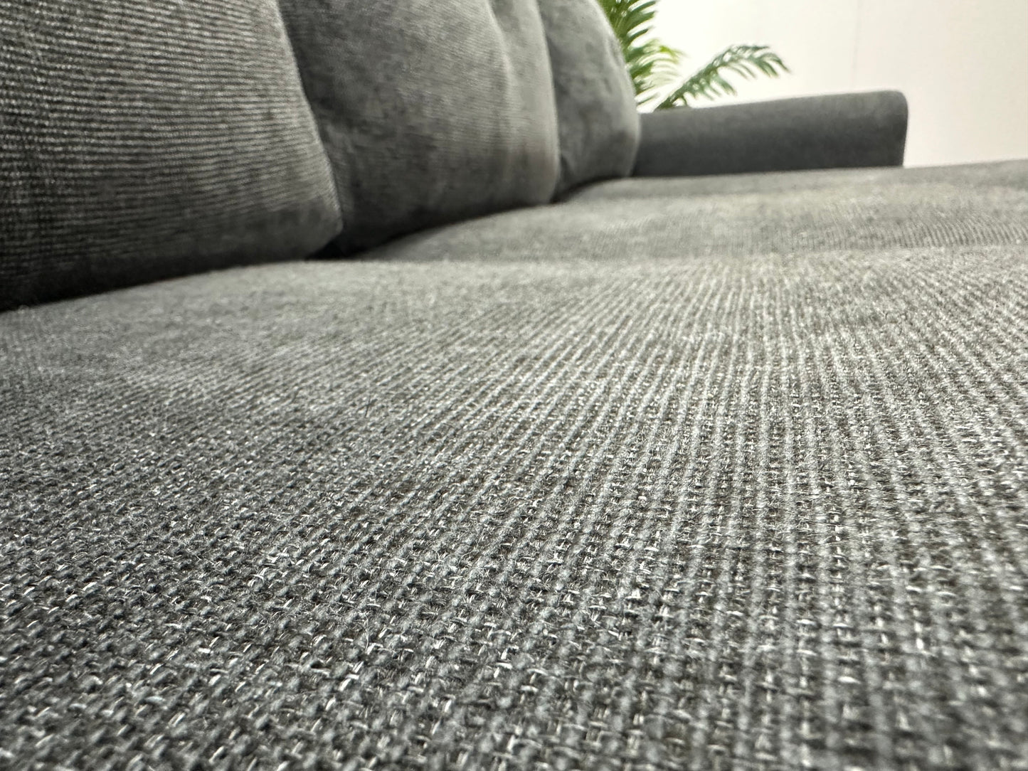 Grijze Hoekbank ~ Opbergruimte ~ Slaapfunctie