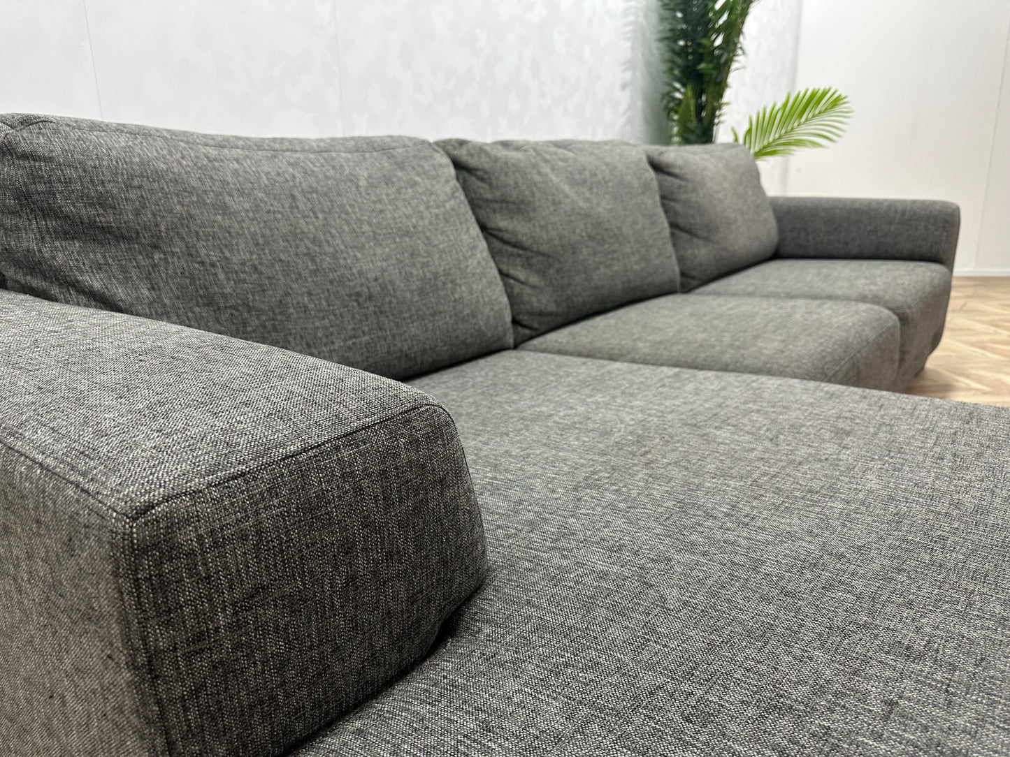 In.House Antraciet Hoekbank ~ Losse Rugkussens Met Afneembare Hoezen
