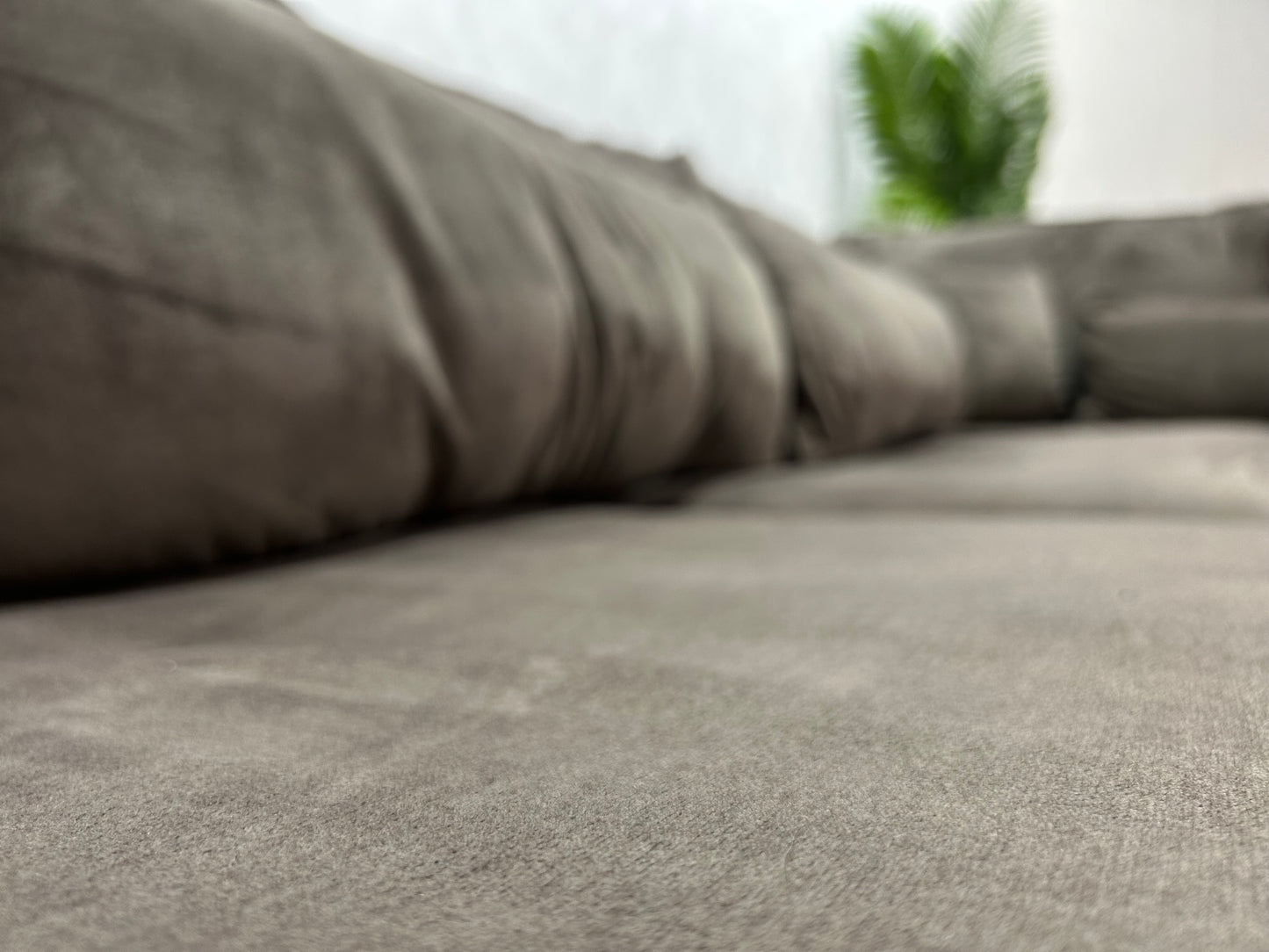 Bruine Velvet Hoekbank ~ Nieuwstaat