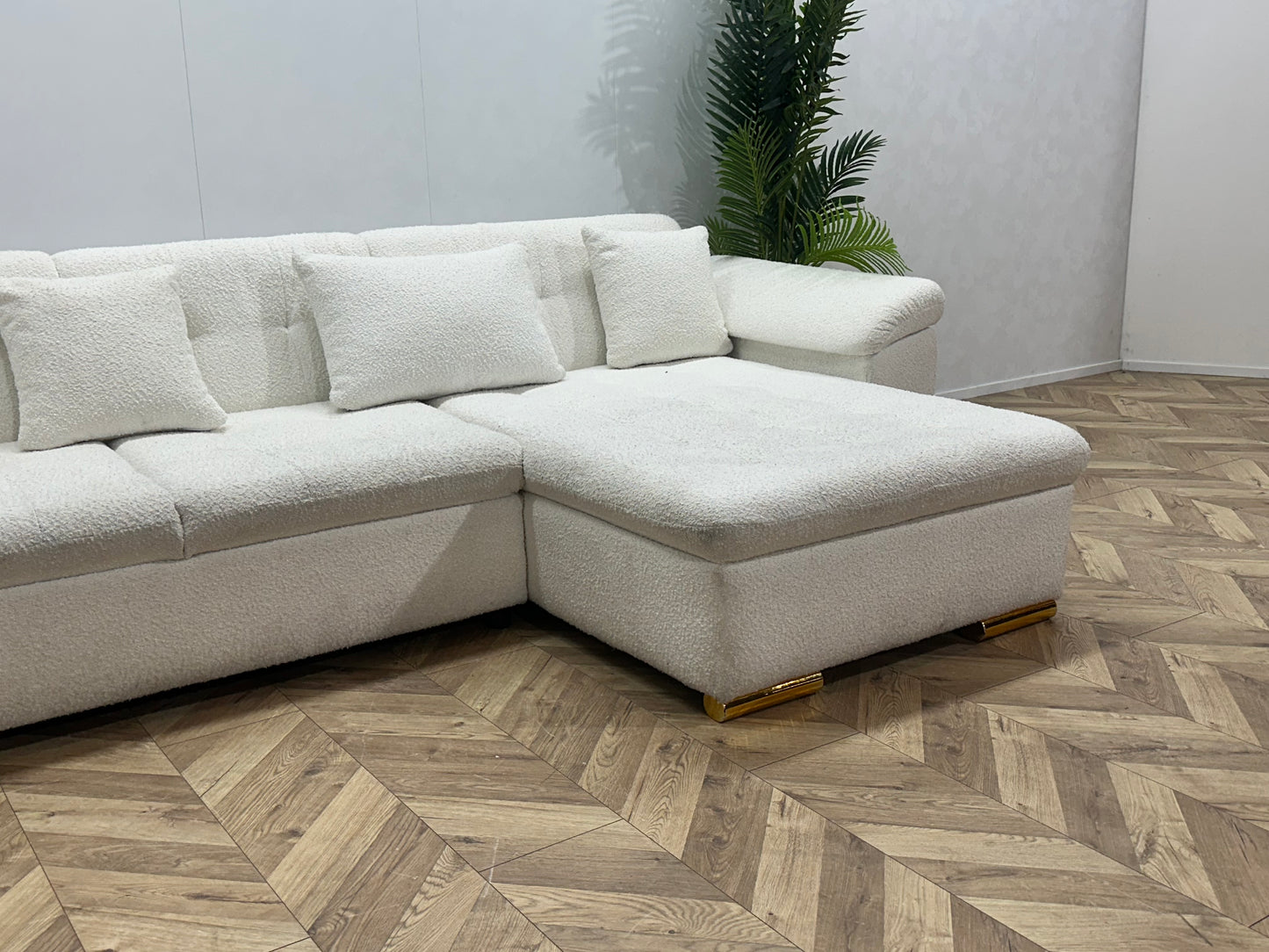 Witte Bloucé Stoffen U Bank ~ Vaste Kussens