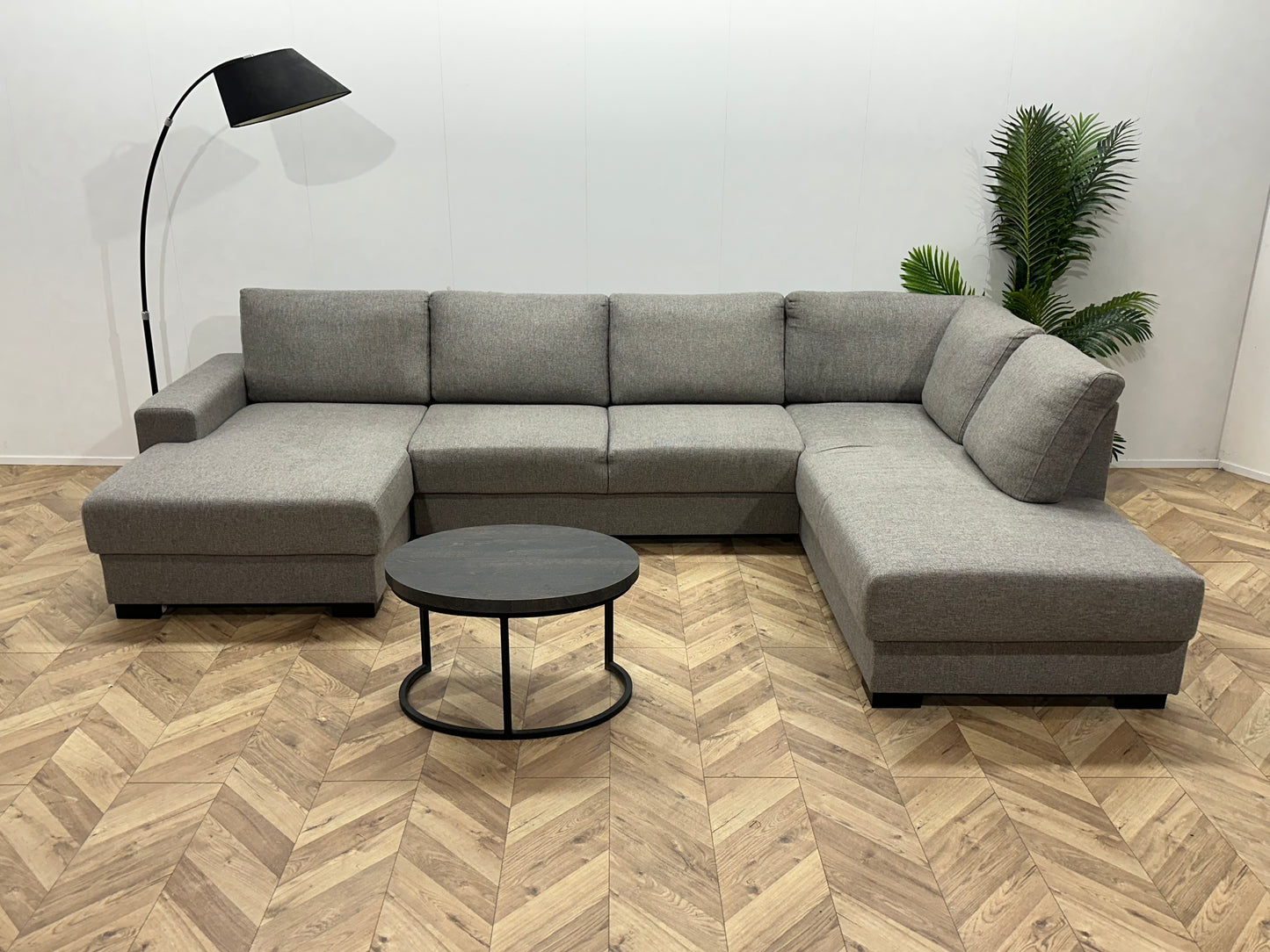 Licht Grijze U Bank ~ Losse Rugkussens Met Afneembare Hoezen