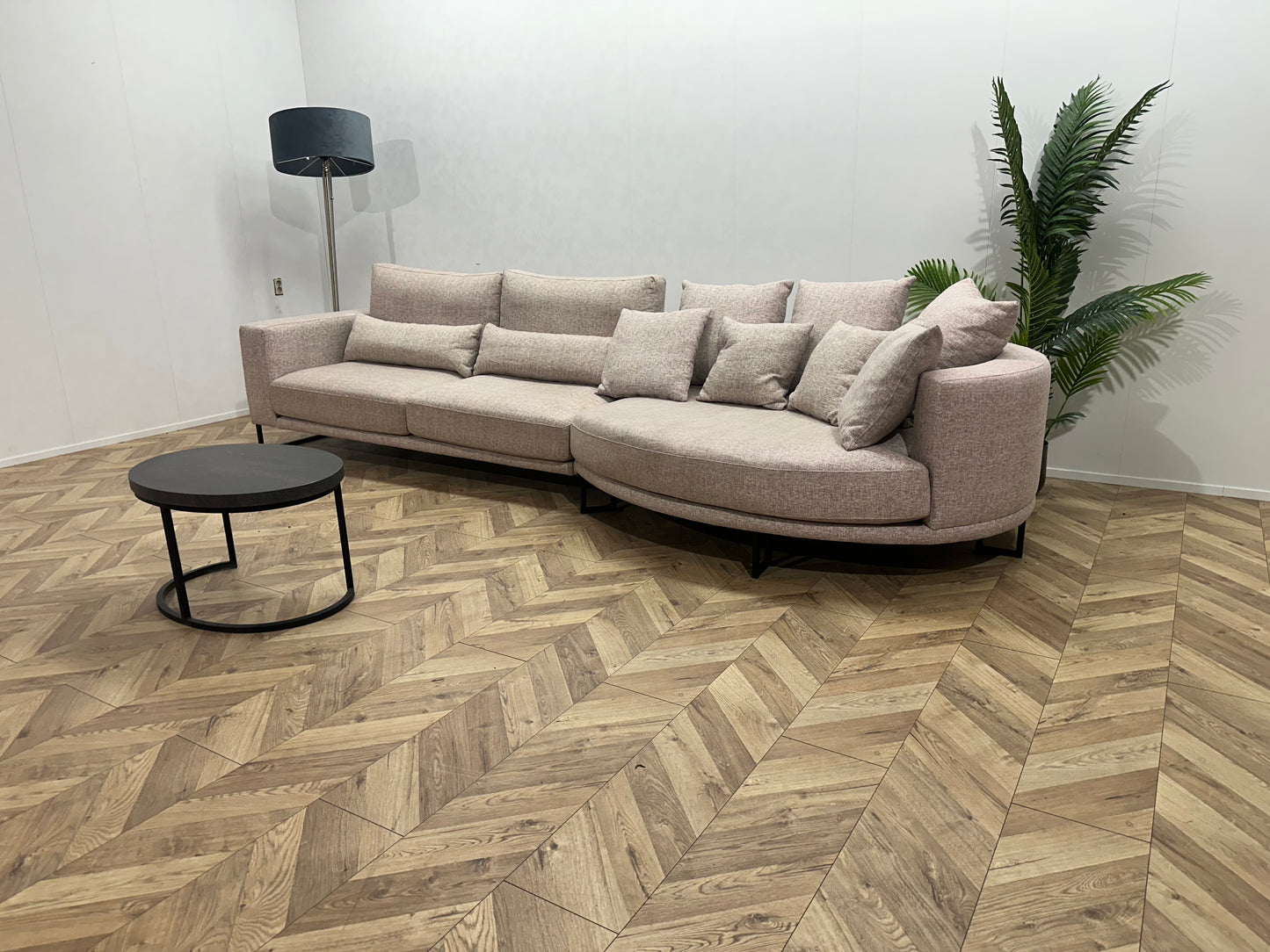 Crème Design Hoekbank ~ Losse Kussens Met Afneembare Hoezen