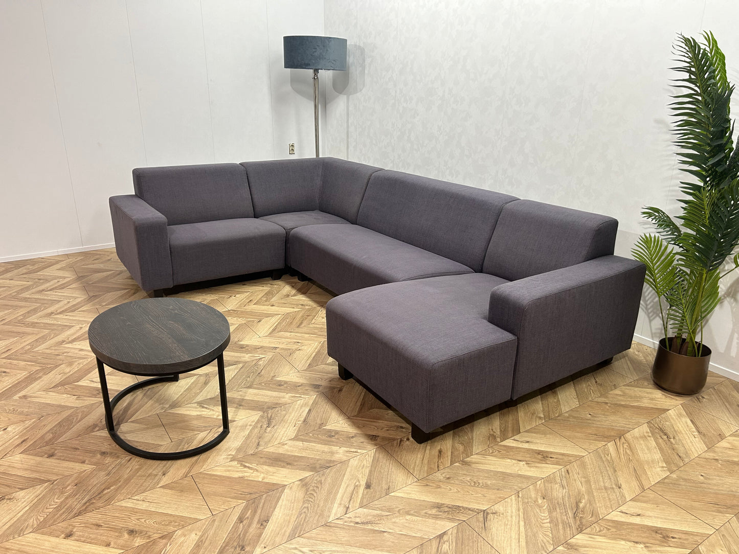 Antraciet U-Bank ~ Vaste Kussens