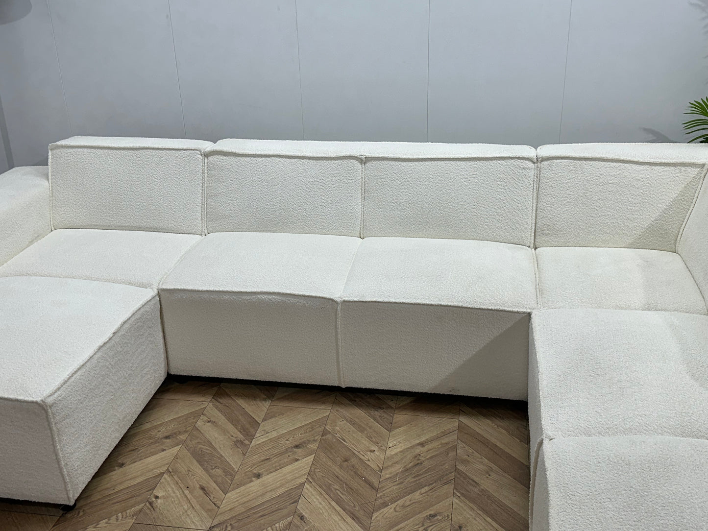 Witte Bloucé Stoffen U Bank ~ Vaste Kussens