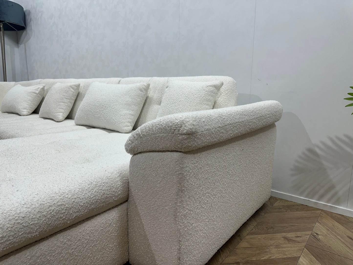 Witte Bloucé Stoffen U Bank ~ Vaste Kussens