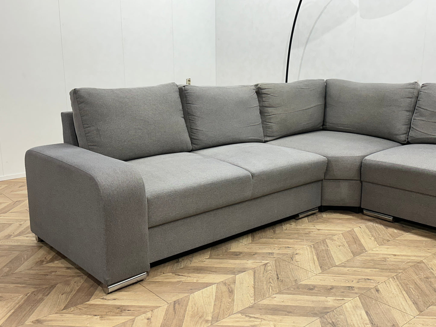 Licht Grijze U Bank ~ Losse Rugkussens Met Afneembare Hoezen