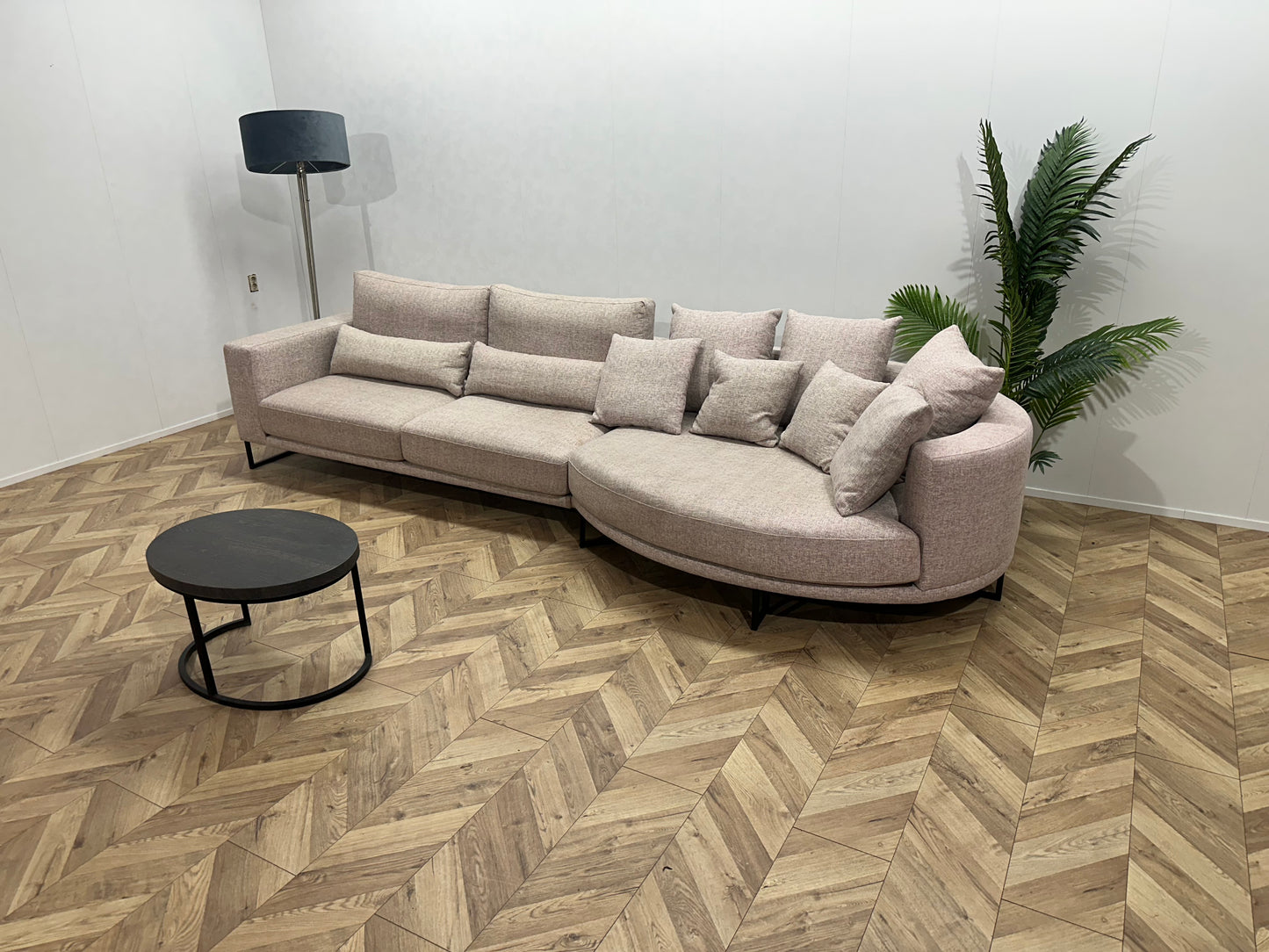 Crème Design Hoekbank ~ Losse Kussens Met Afneembare Hoezen