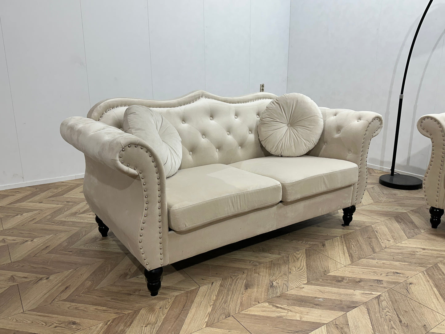 Beliani Crème Velvet Banken Set ~ Nieuwstaat