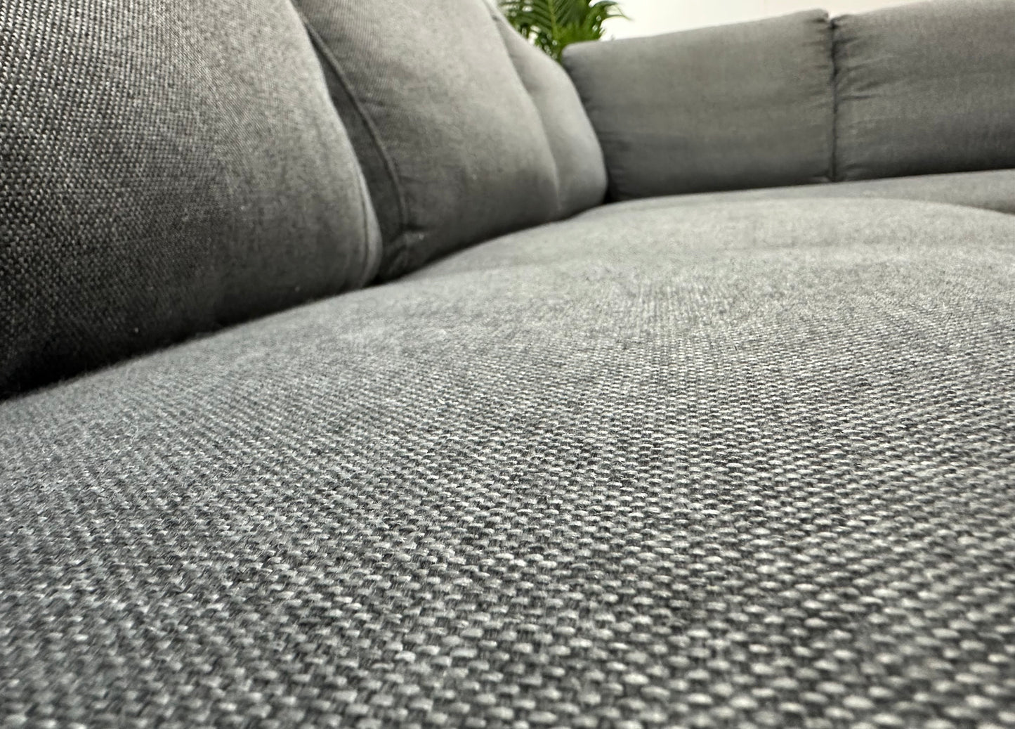 Grijze Hoekbank ~ Losse Rugkussens Met Afneembare Hoezen