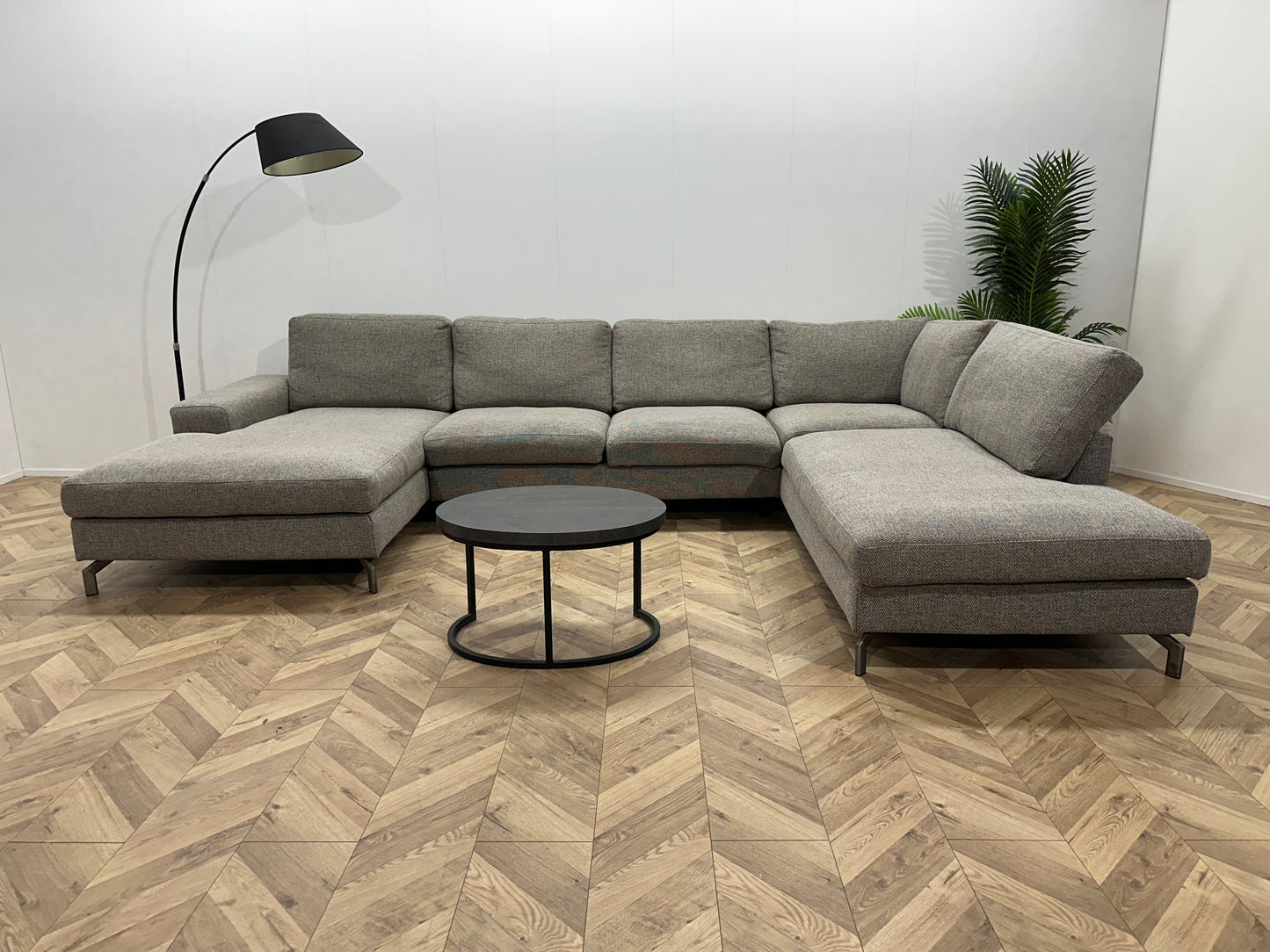Licht Grijze U Bank ~ Losse Kussens Met Afneembare Hoezen
