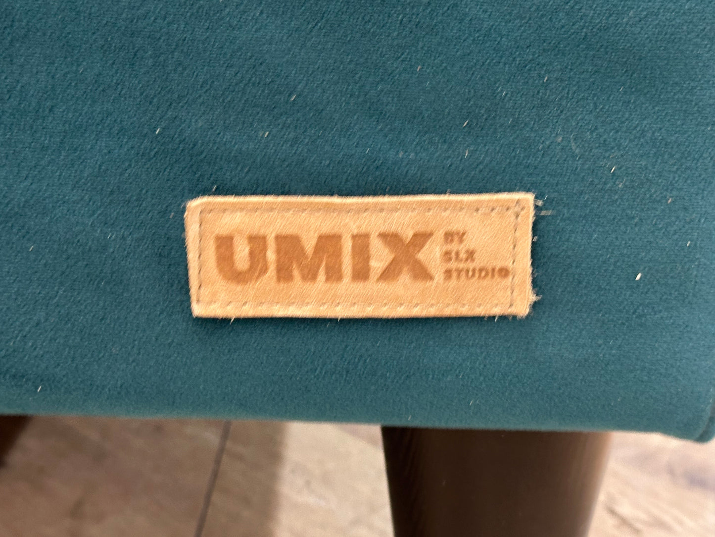 Umix Blauwe Velvet 2.5-Zits Bank ~ Losse Rugkussen met Afneembare Hoes
