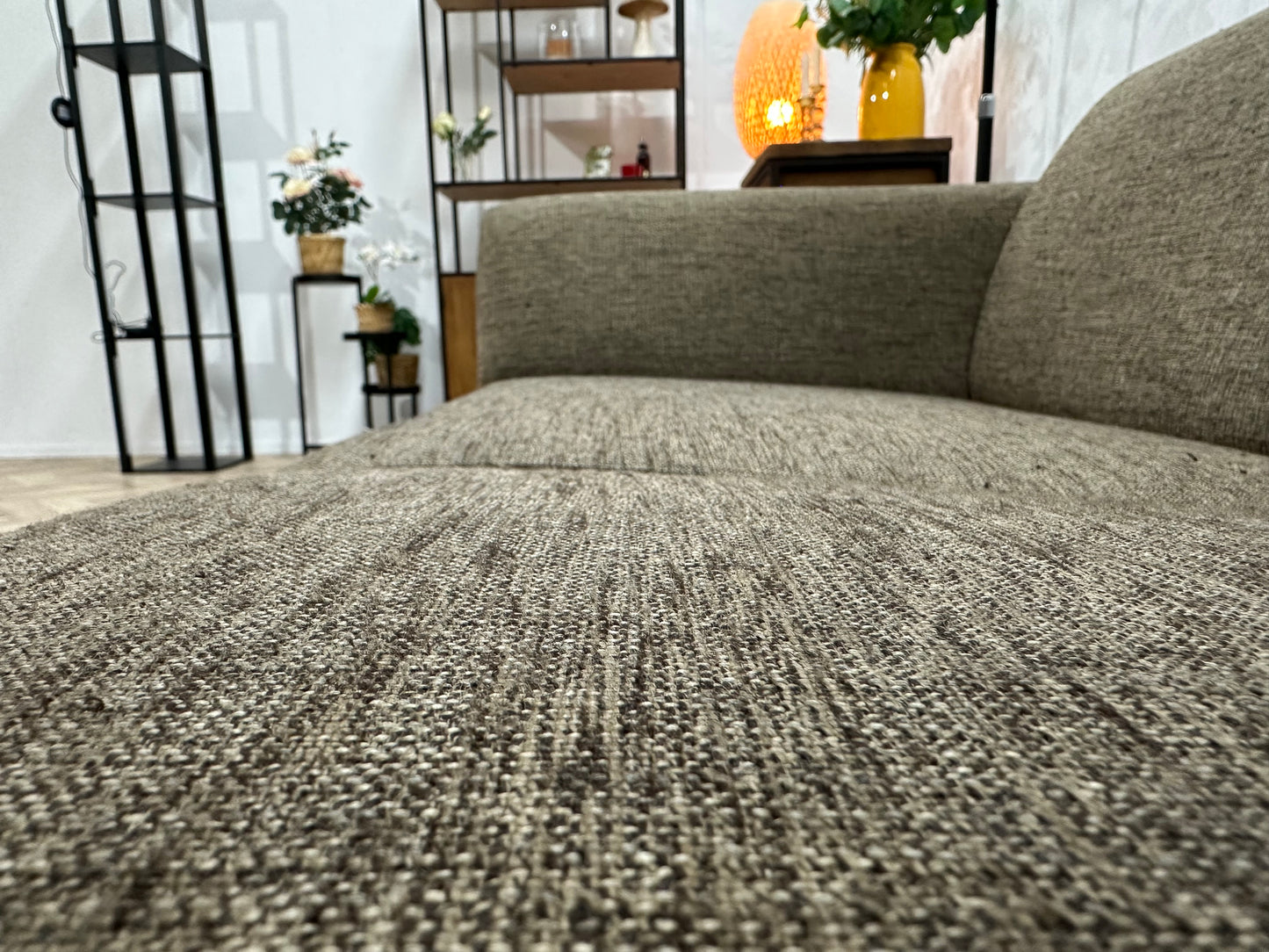 Bruine Hoekbank ~ Vaste Kussens