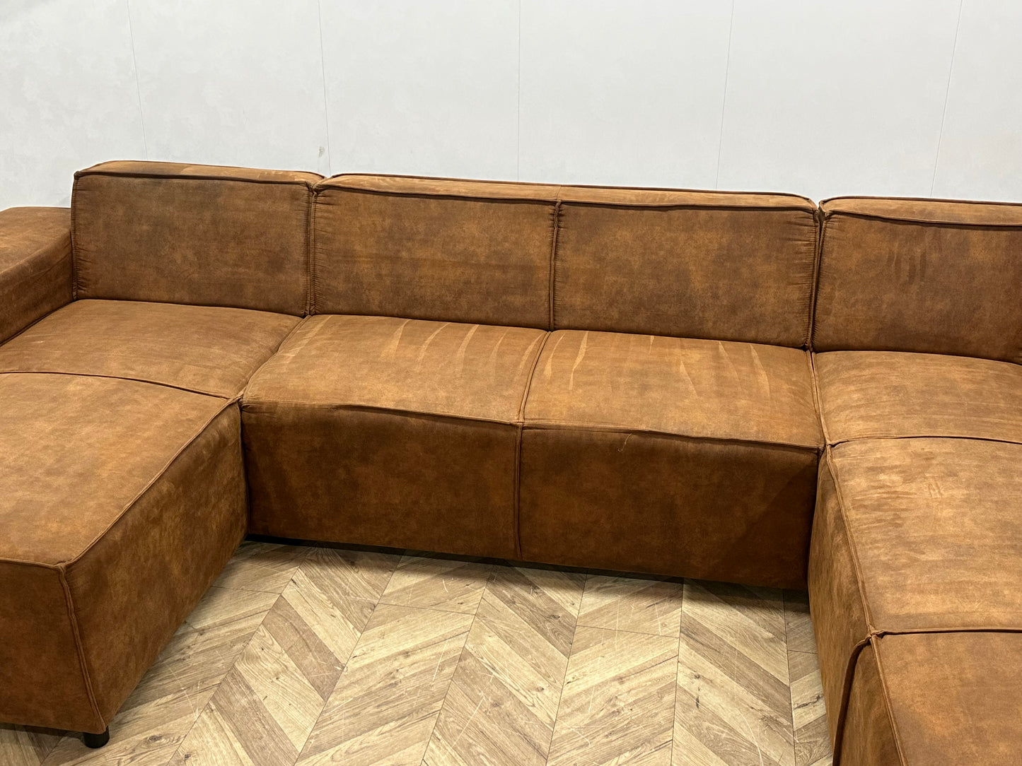 Cognac Bruine Suède Stoffen U Bank