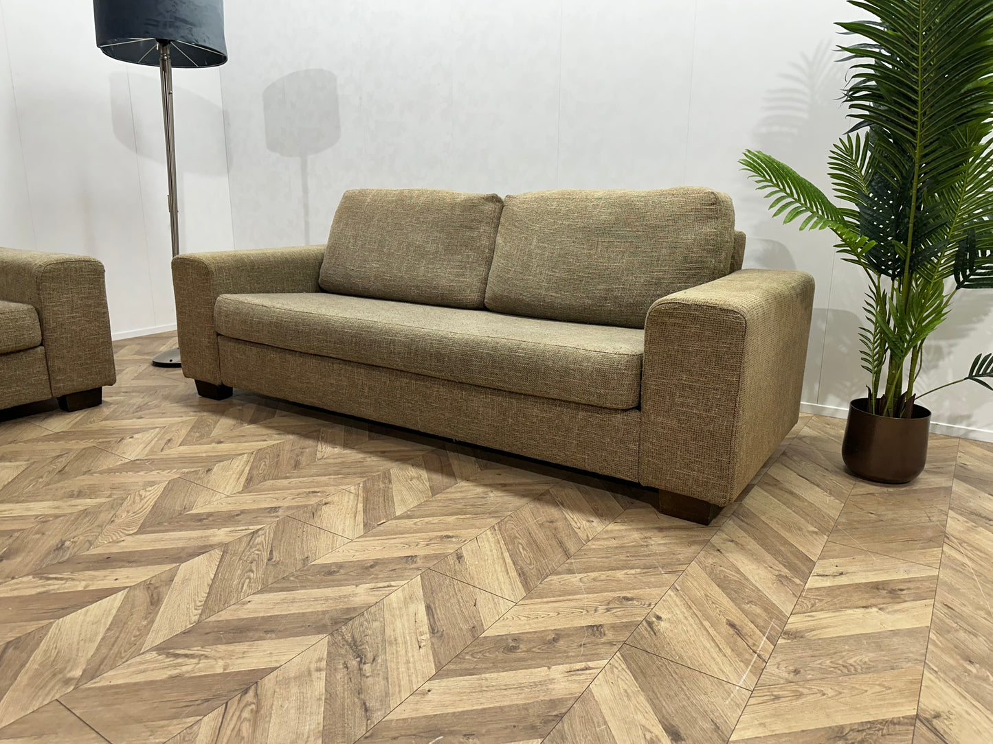 Beige Banken Set ~ Losse Kussens Met Afneembare Hoezen