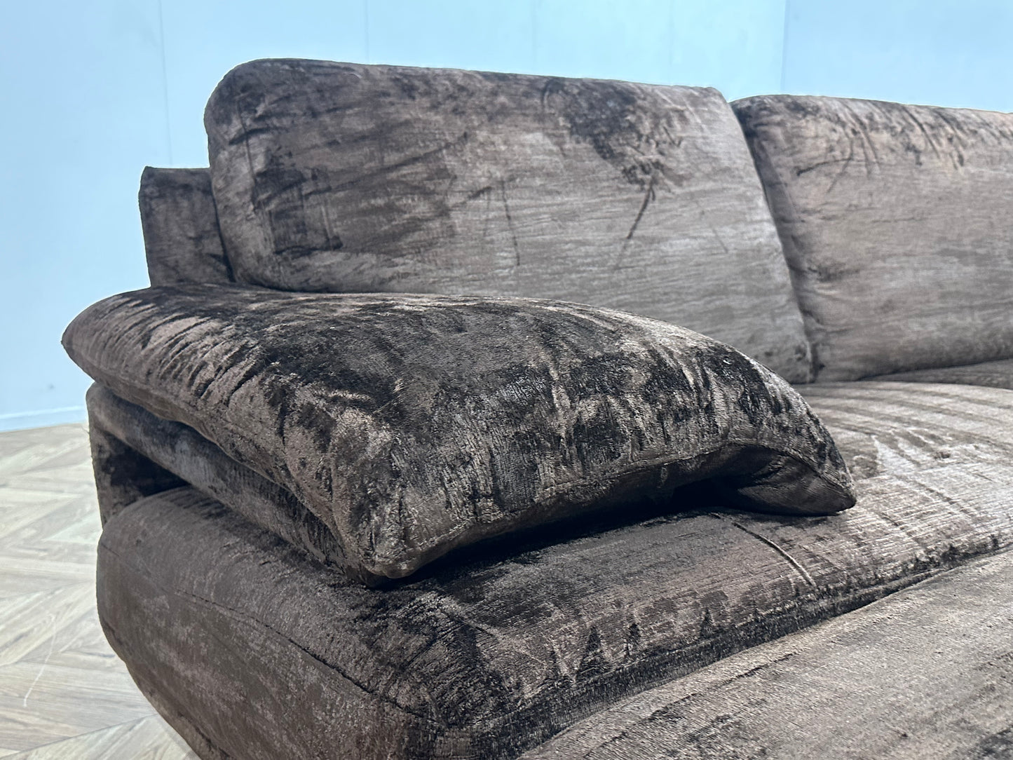 Umix Bruine Velvet U Bank ~ Vaste Kussens