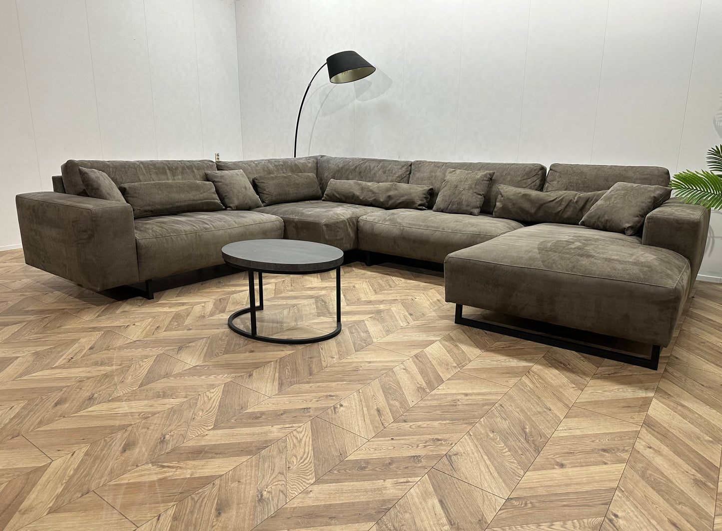 Suède Leather Look Leger Groene U Bank