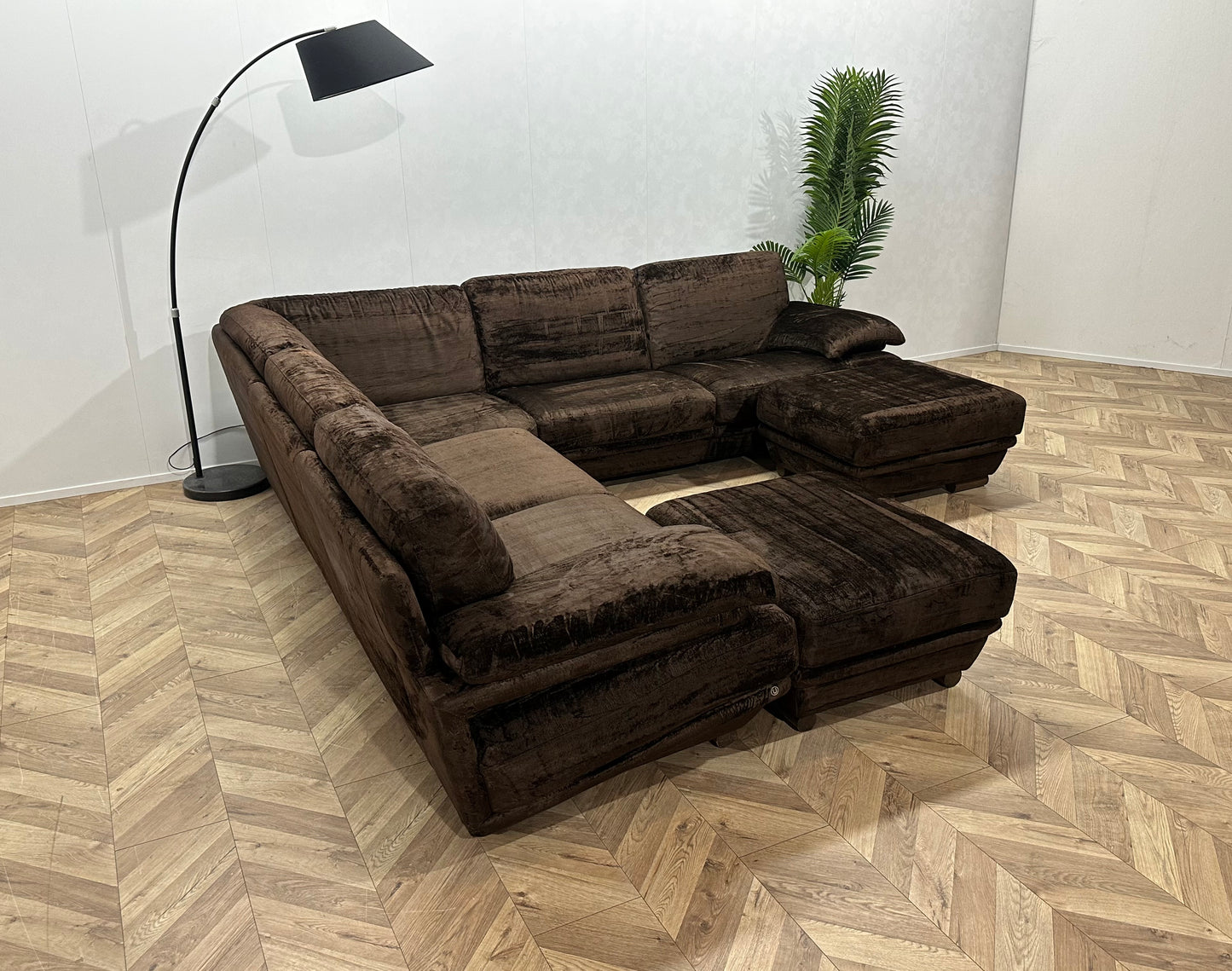 Umix Bruine Velvet U Bank ~ Vaste Kussens