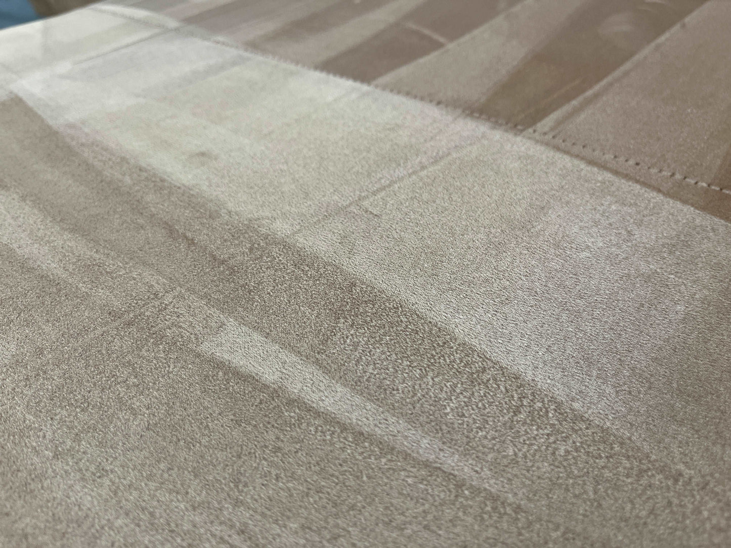 Cognac Bruine Suède Stof Hoekbank ~ Slaapfunctie