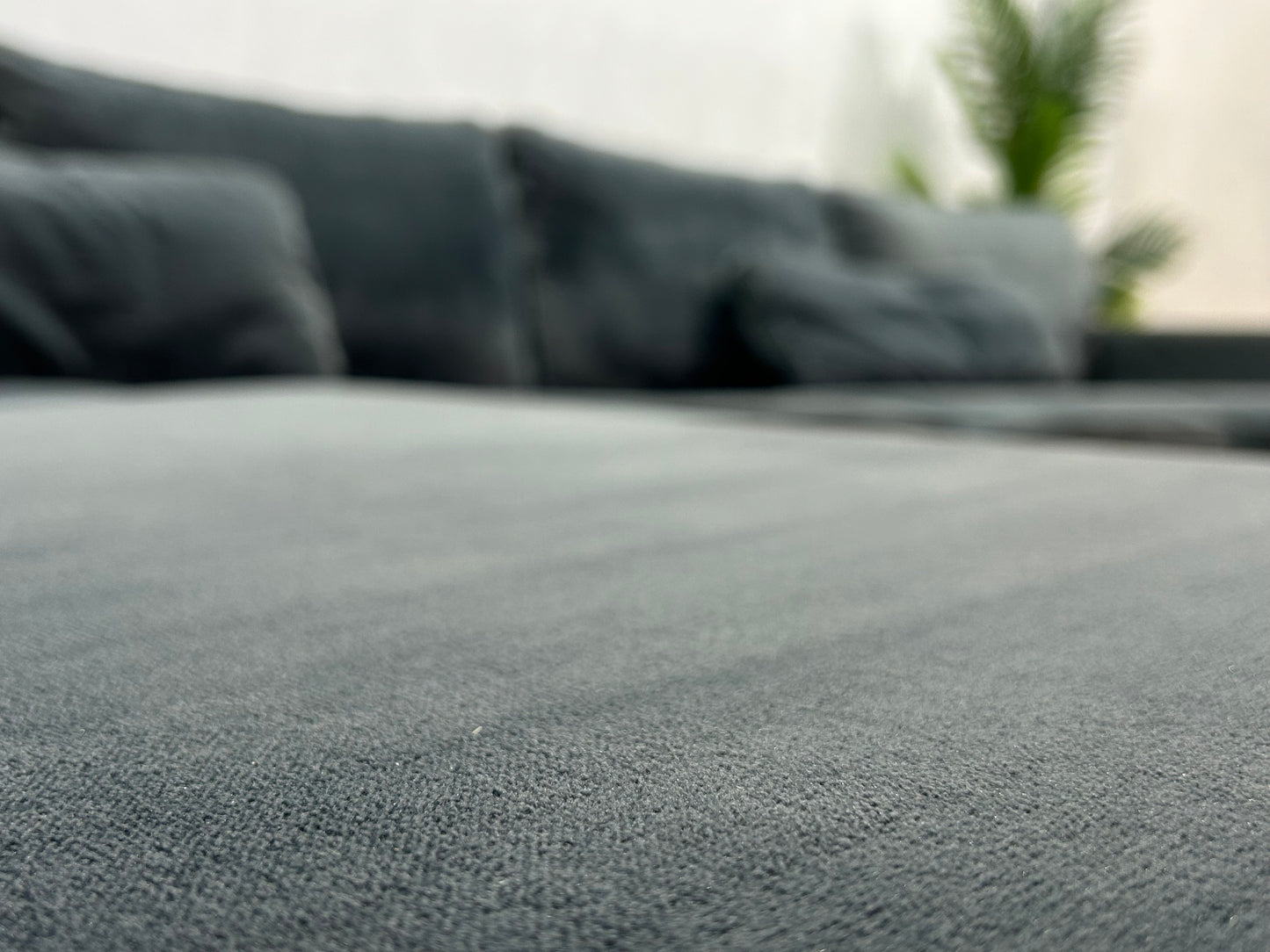 Blauwe Velvet U Bank ~ Losse Kussens Met Afneembare Hoezen