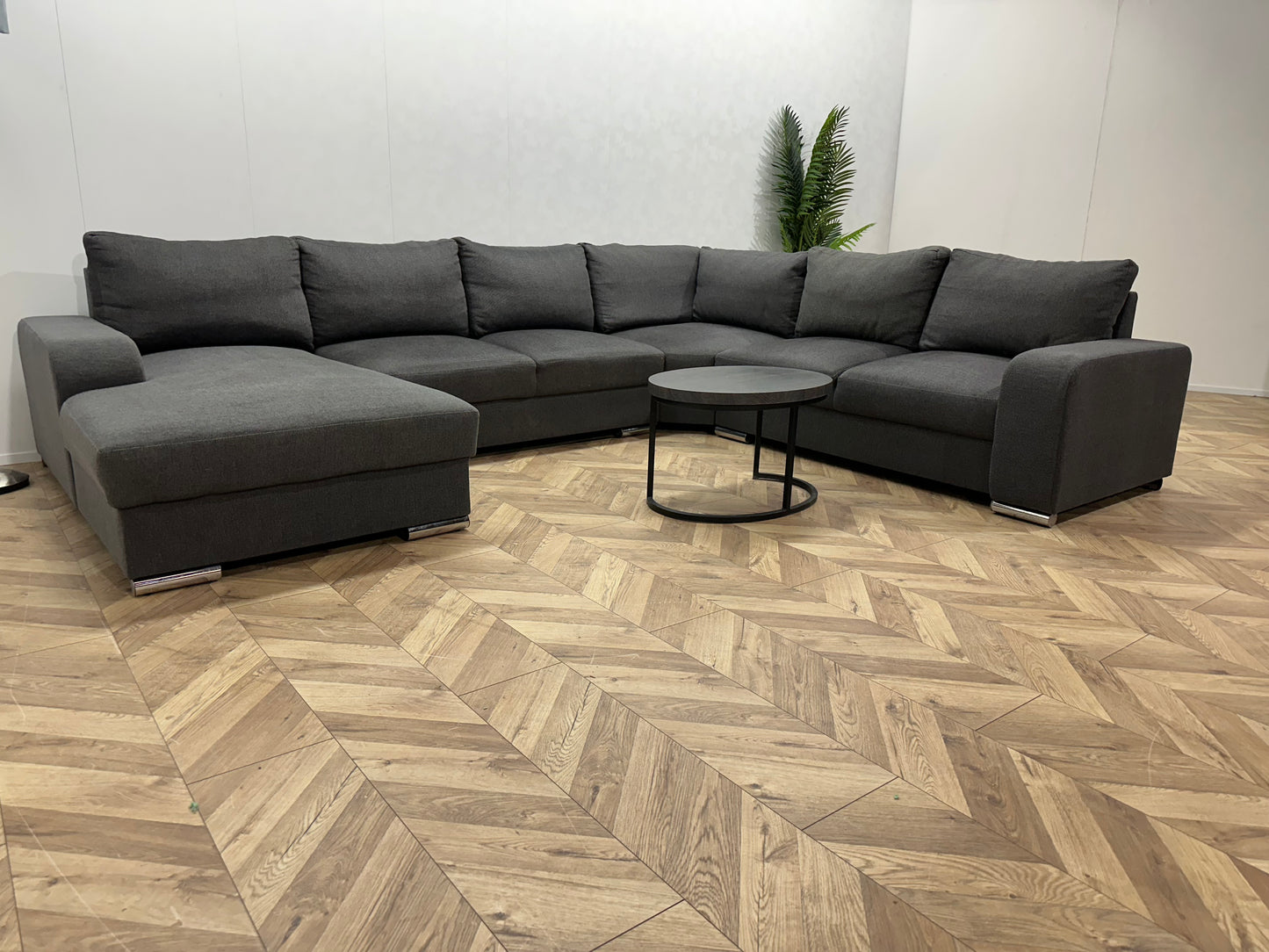 Antraciet U Bank ~ Losse Kussens
