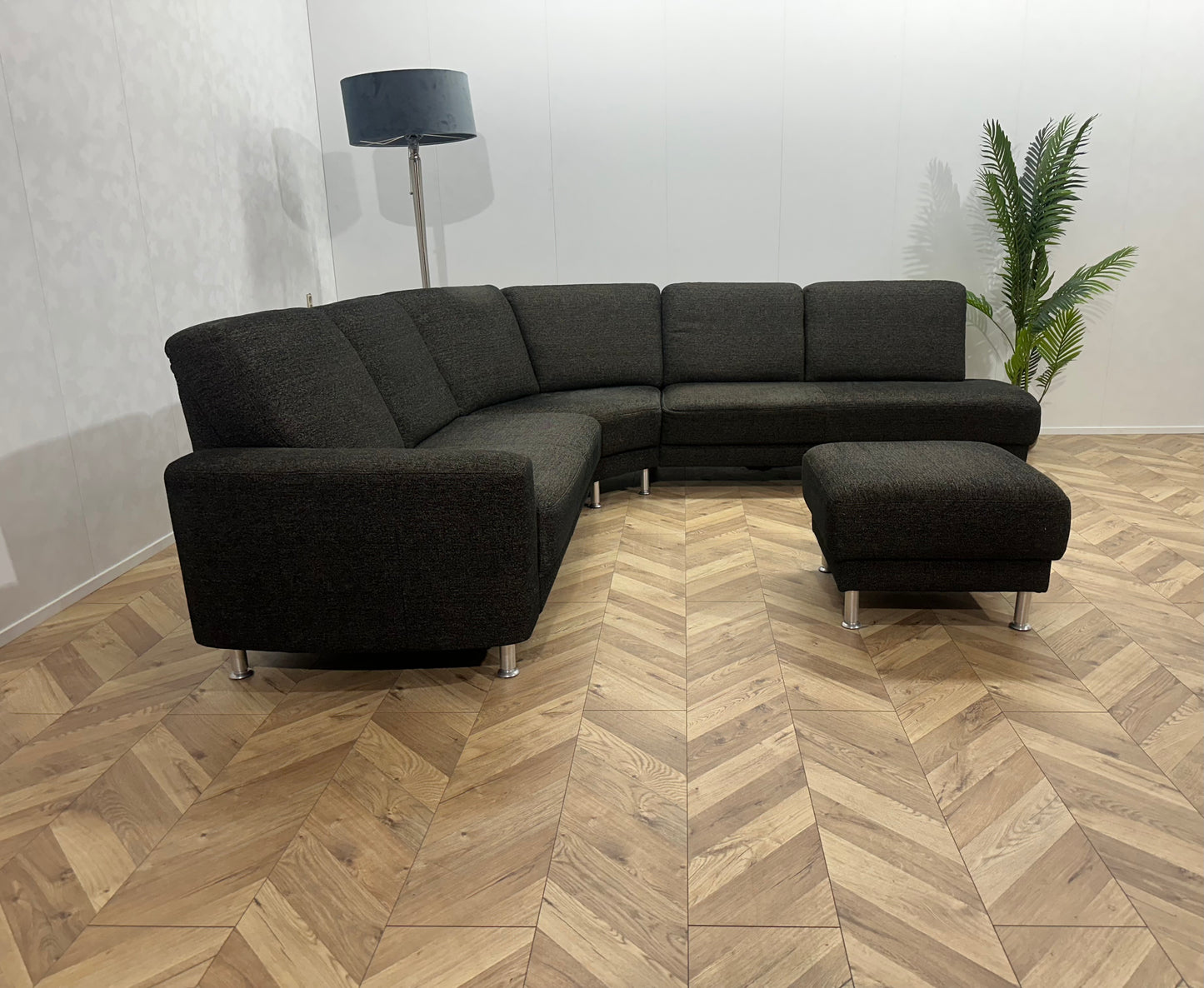 Antraciet Design Hoekbank Inc Hocker ~ Nieuwstaat