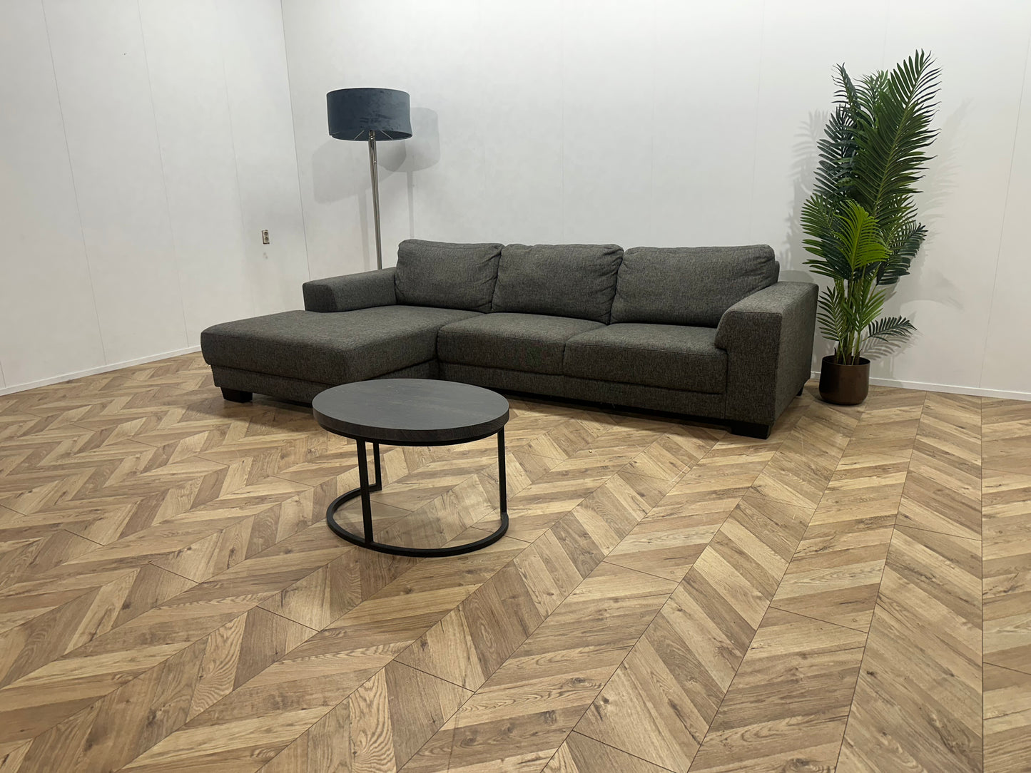 In.House Antraciet Hoekbank ~ Losse Rugkussens Met Afneembare Hoezen