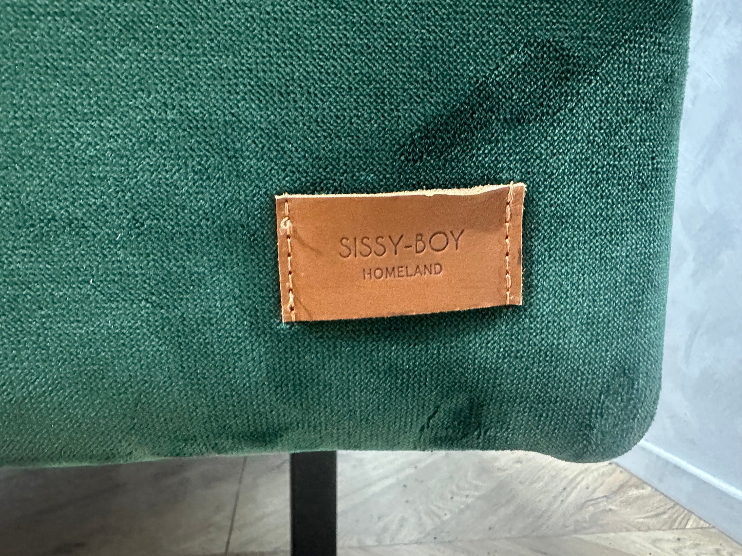 Sissy-Boy Homeland Groene Velvet 2.5-Zits Bank ~ Losse Kussens Met Afneembare Hoezen