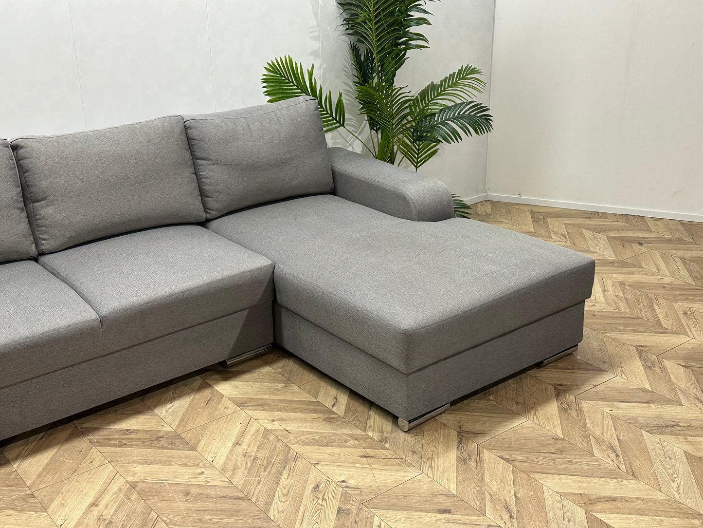 Licht Grijze U Bank ~ Losse Rugkussens Met Afneembare Hoezen