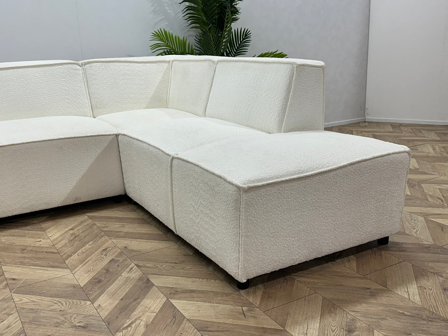 Witte Bloucé Stoffen U Bank ~ Vaste Kussens